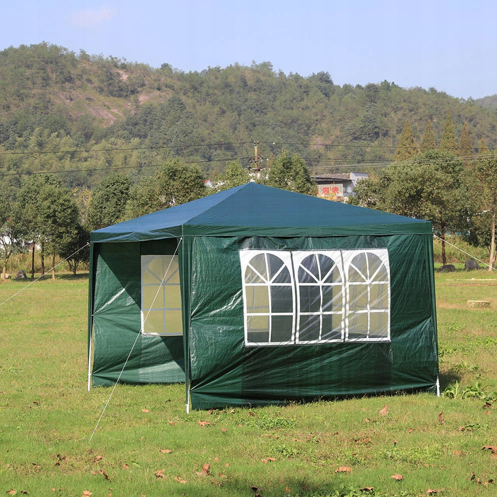 GARDEN PAVILION 300 x 300 cm TRADE TENT + 3 SIDE WALLS WINDOWS Number of windows 2