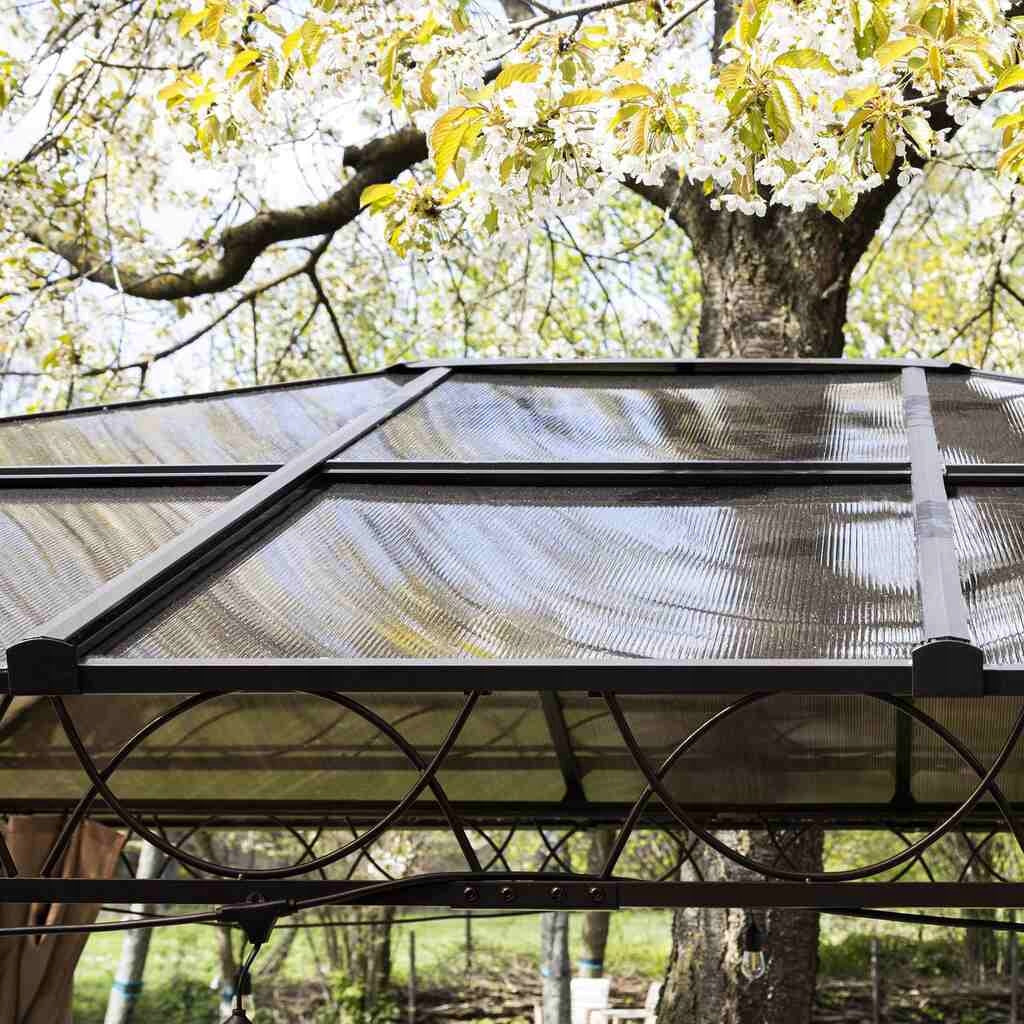 GARDEN PAVILION 3x3,6m GARDEN GAZEBO ALUMINUM POLYCARBONATE 6mm Length 3.6 m