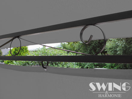 GARDEN PAVILION 3x4 GARDEN TENT LED MOSQUITO NET CURTAINS ANTHRACITE GAZEBO Number of side walls 4 walls