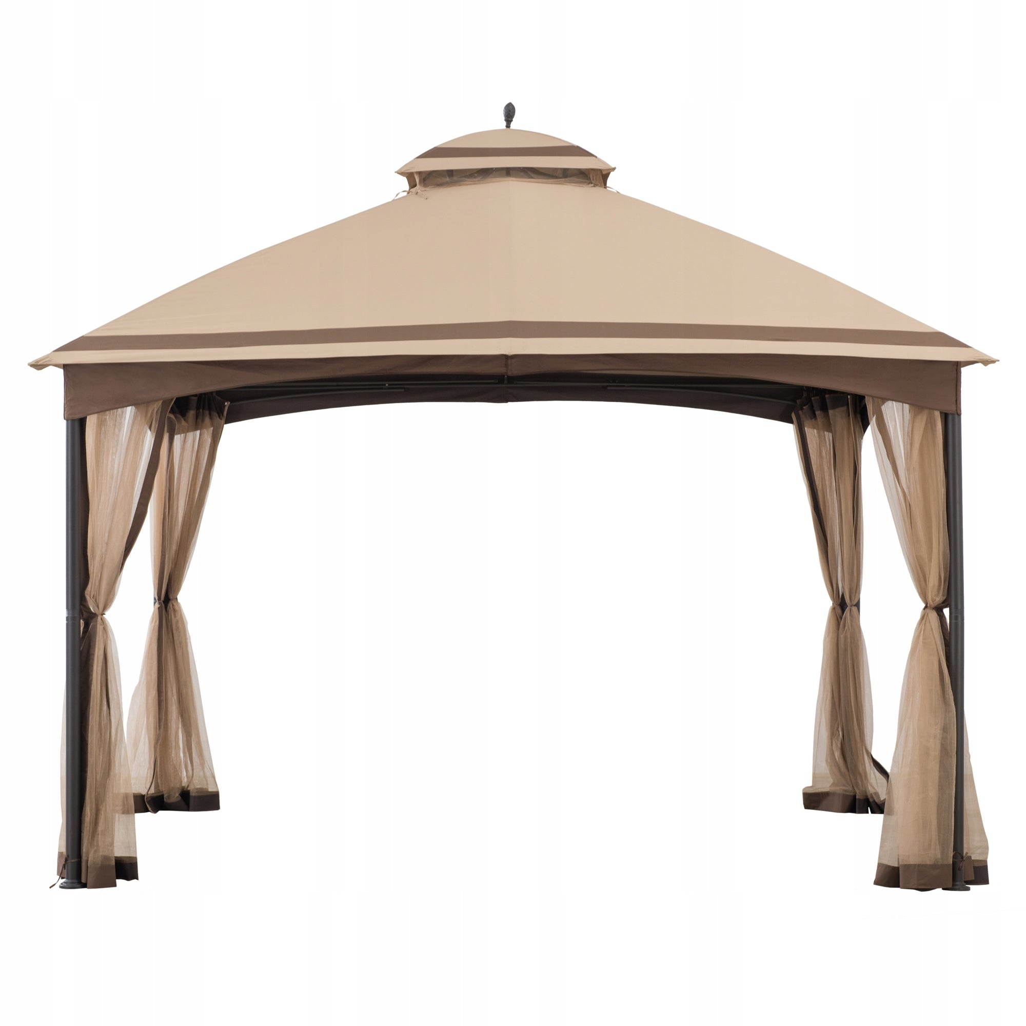 GARDEN PAVILION 3x4 m GARDEN TENT, MOSQUITO NET, BEIGE, STEEL FRAME Length 3.9 m
