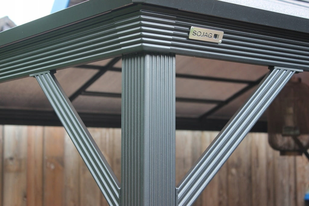 GARDEN PAVILION 3x4m GARDEN Gazebo POLYCARBONATE SOJAG ALUMINUM ANTHRACITE Number of side walls 4 walls