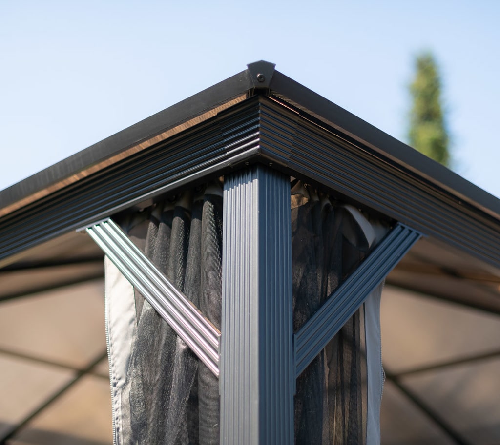 GARDEN PAVILION 3x4m GARDEN Gazebo POLYCARBONATE SOJAG ALUMINUM ANTHRACITE Width 298 m
