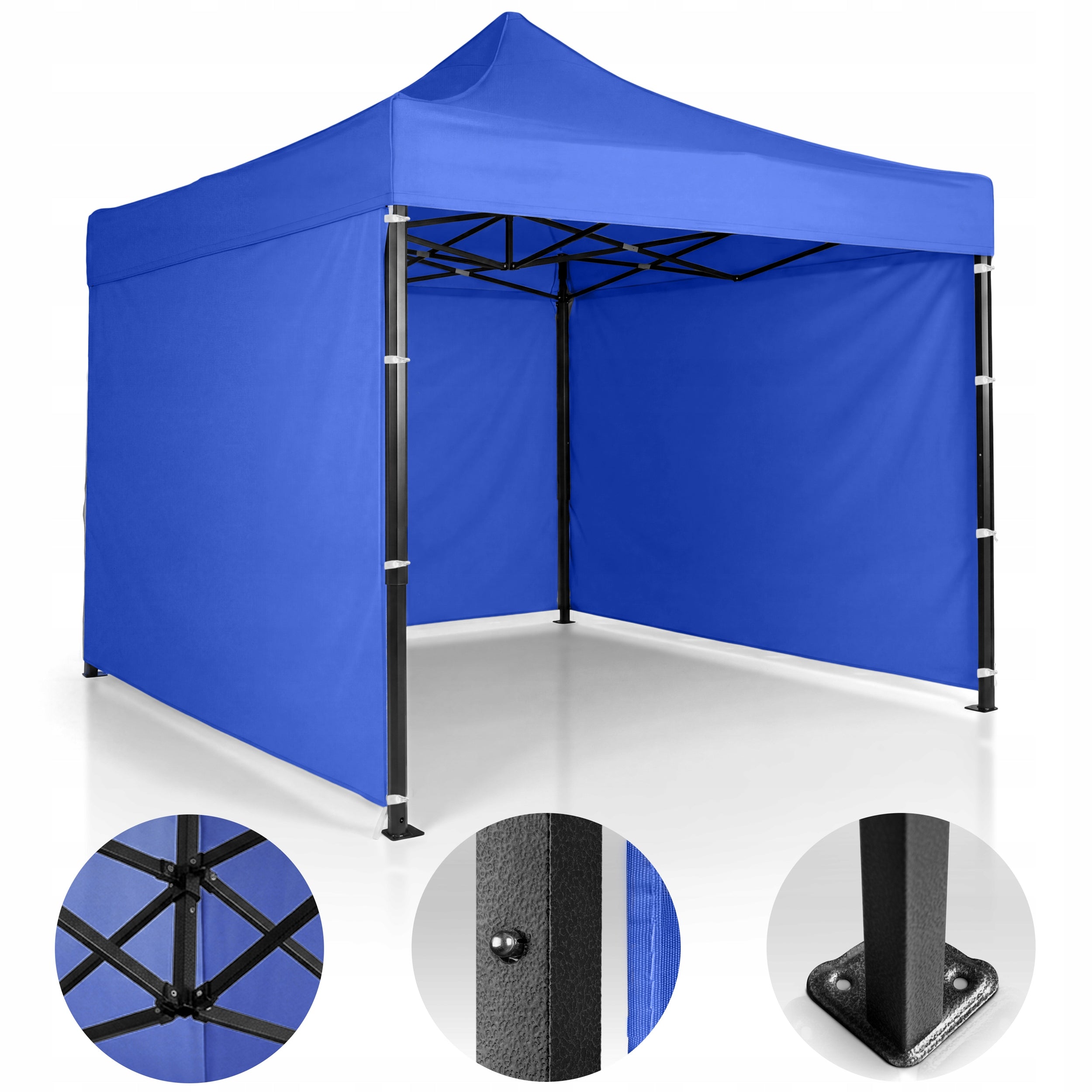 GARDEN PAVILION GAZEBO TRADE TENT PARTY 3x3x3m 3 WALLS PLONOS