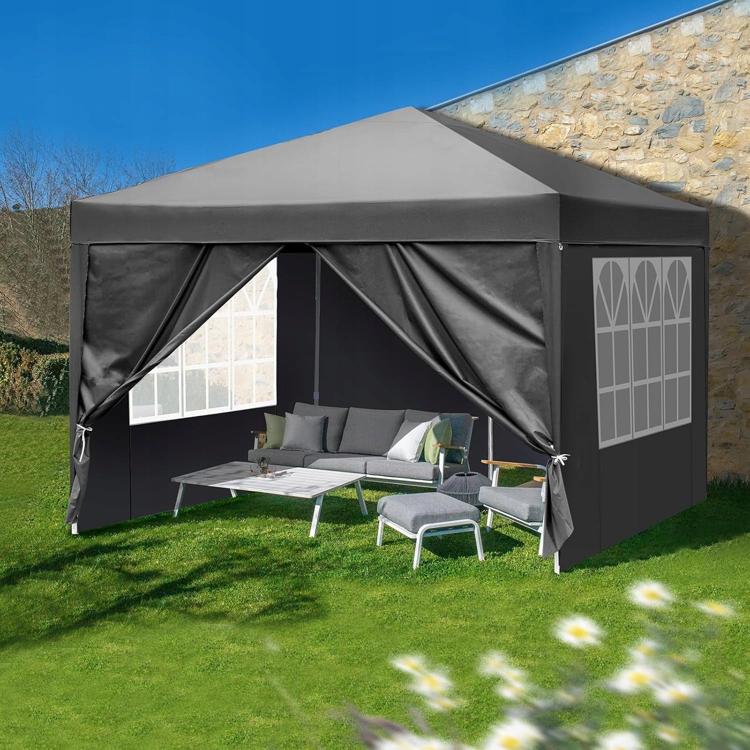 GARDEN PAVILION TENT 4 WALLS GAZEBO FOR GARDEN PARTY COMMERCIAL Manufacturer Martom