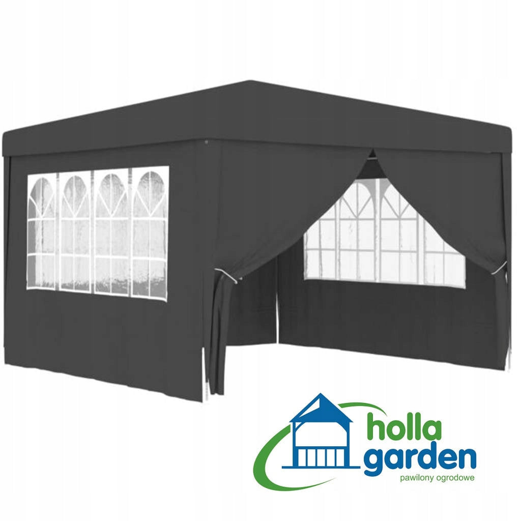 GARDEN PAVILION TENT COMMERCIAL GAZEBO 300 x 300 cm 4 WALLS WINDOW CASTLE Packaging status original