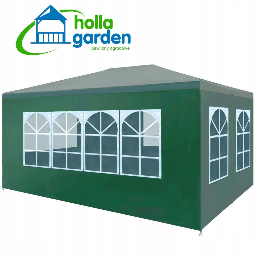 GARDEN PAVILION TENT COMMERCIAL GAZEBO 3x4 m + 4 WINDOW WALLS Packaging status original