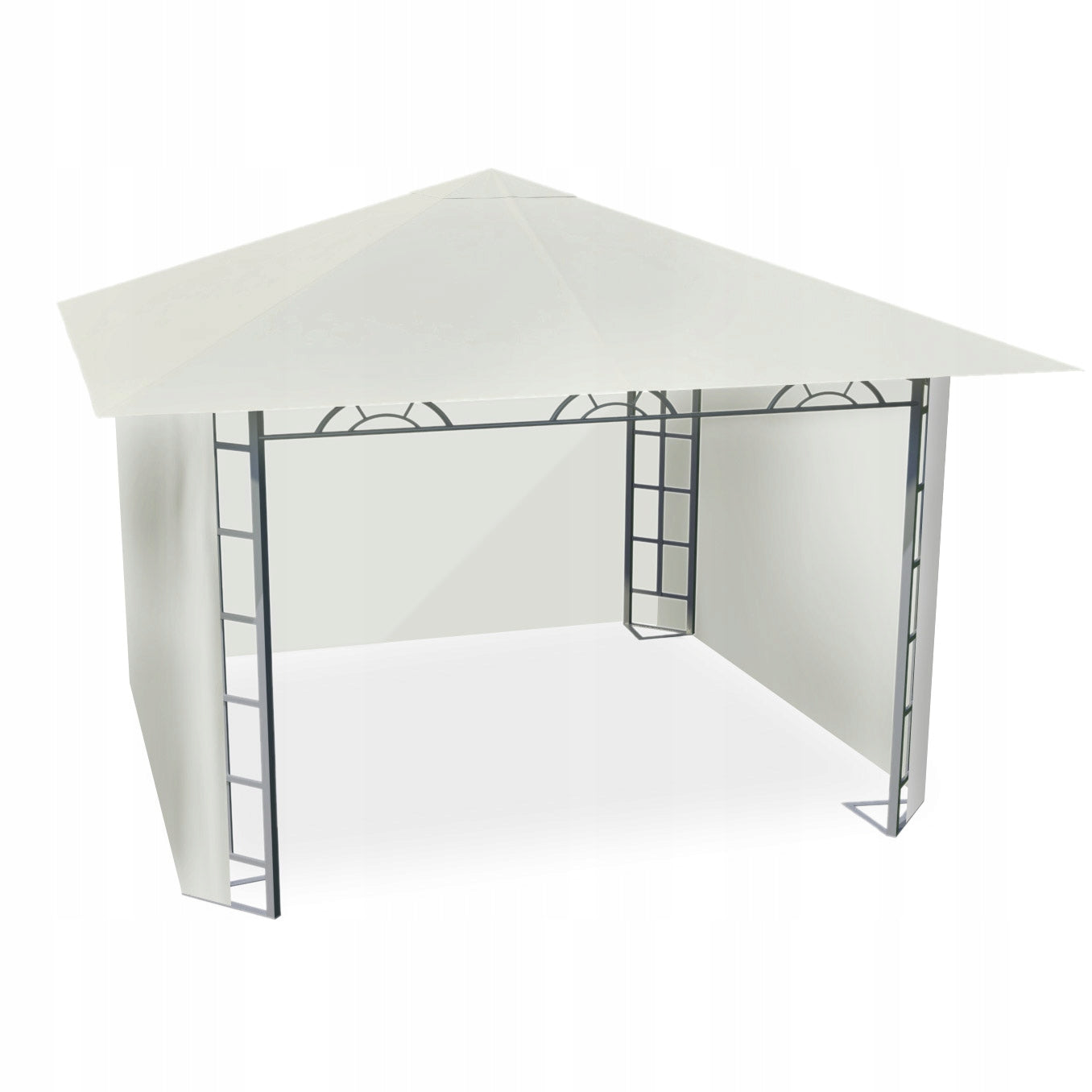 GARDEN PAVILION TENT GAZEBO FOR PARTY TERRACE 3x3m 4 WALLS Color beige