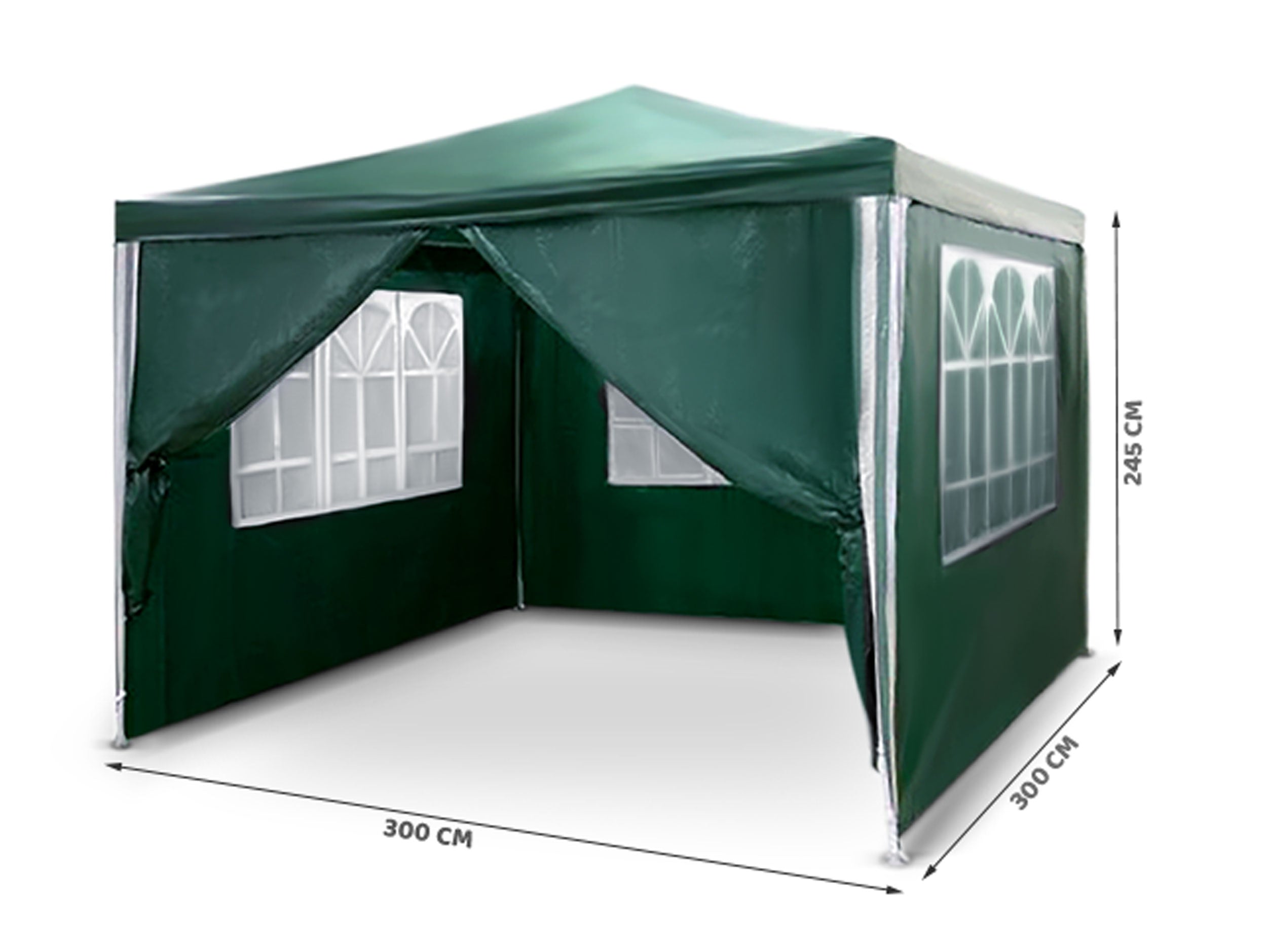 GARDEN PAVILION TRADE TENT PARTY 3x3m + 4 WALLS PLONOS Manufacturer Plonos