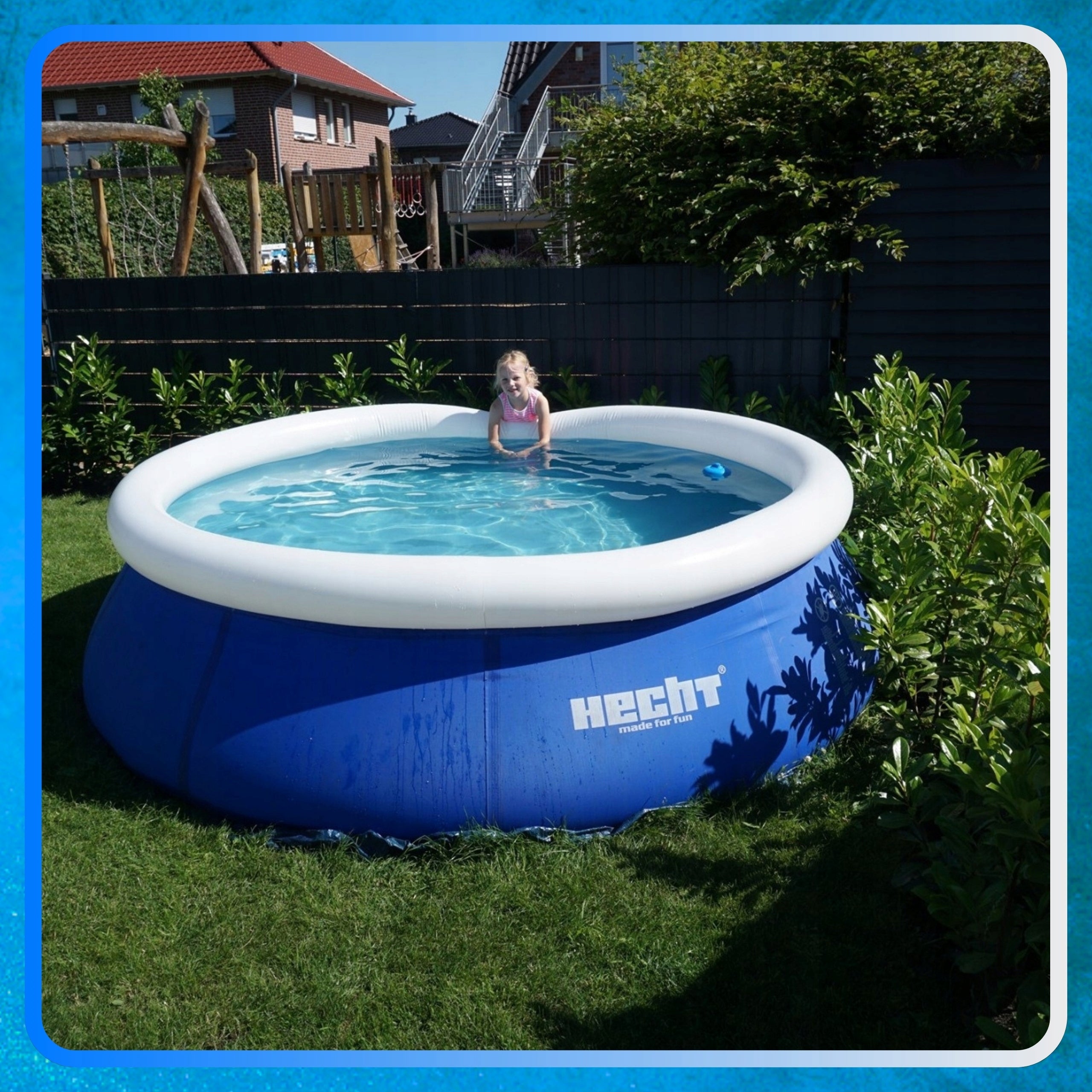 GARDEN POOL 3 LAYERS OF EXPANSION MATERIAL HECHT 3609 360X90CM Volume 6654 l