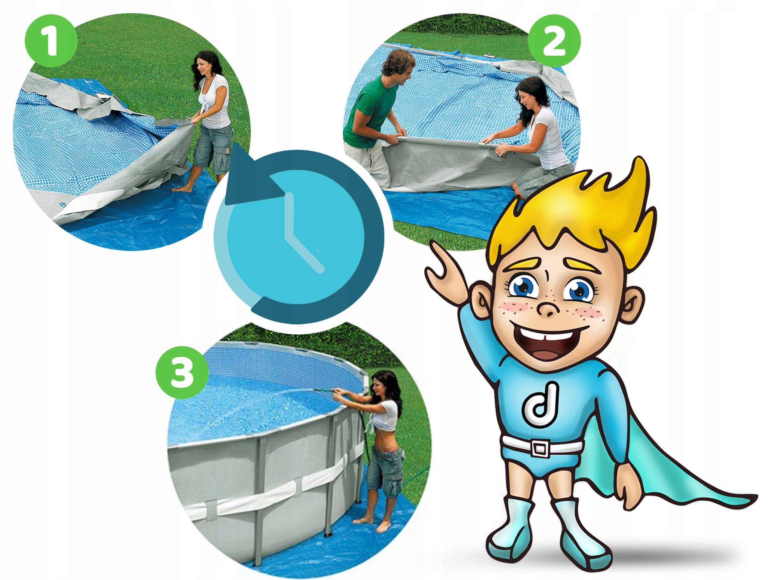 GARDEN POOL FRAME 396x122cm BESTWAY 18in1 Kind frame