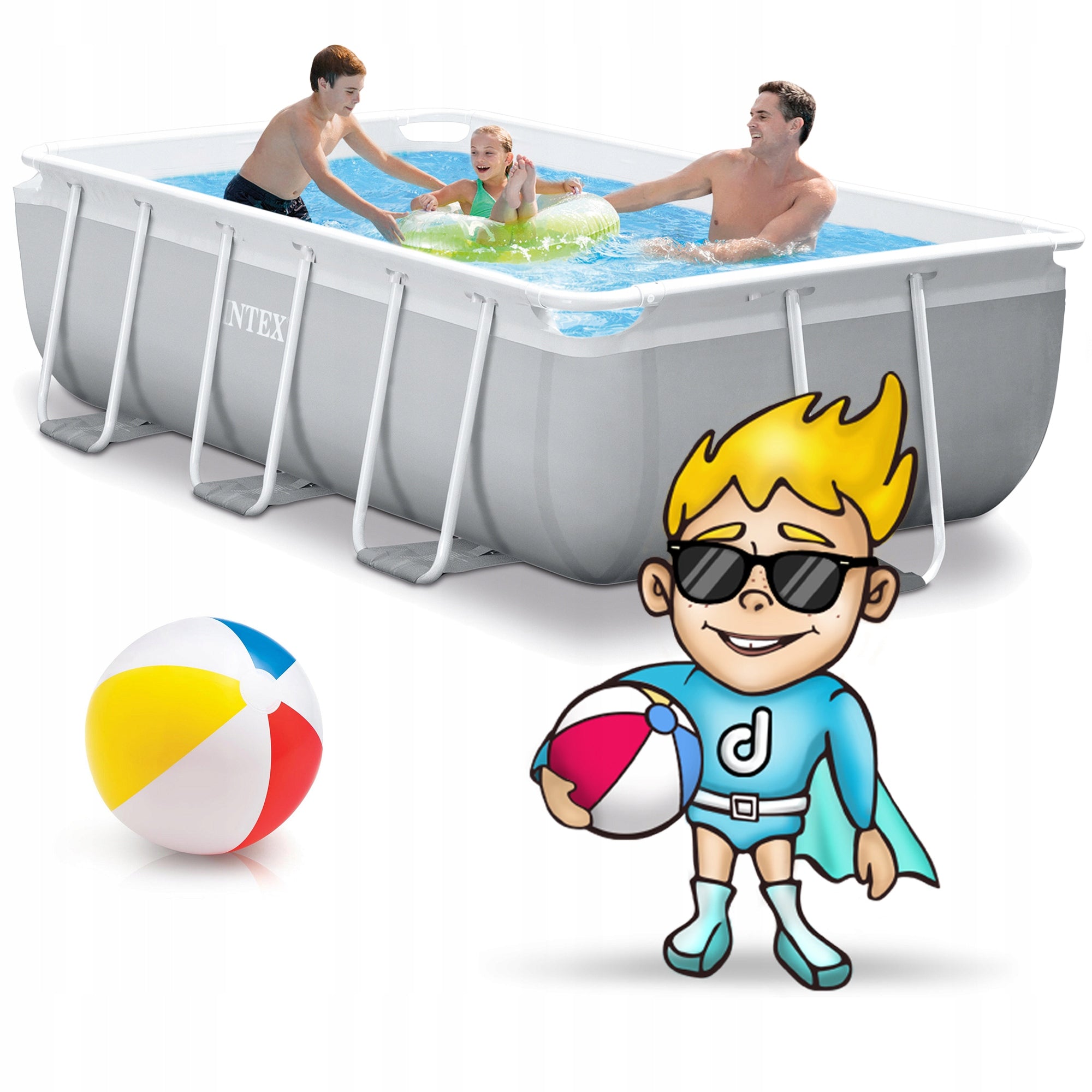 GARDEN POOL FRAME INTEX 300x175 18in1 SET Packaging status original