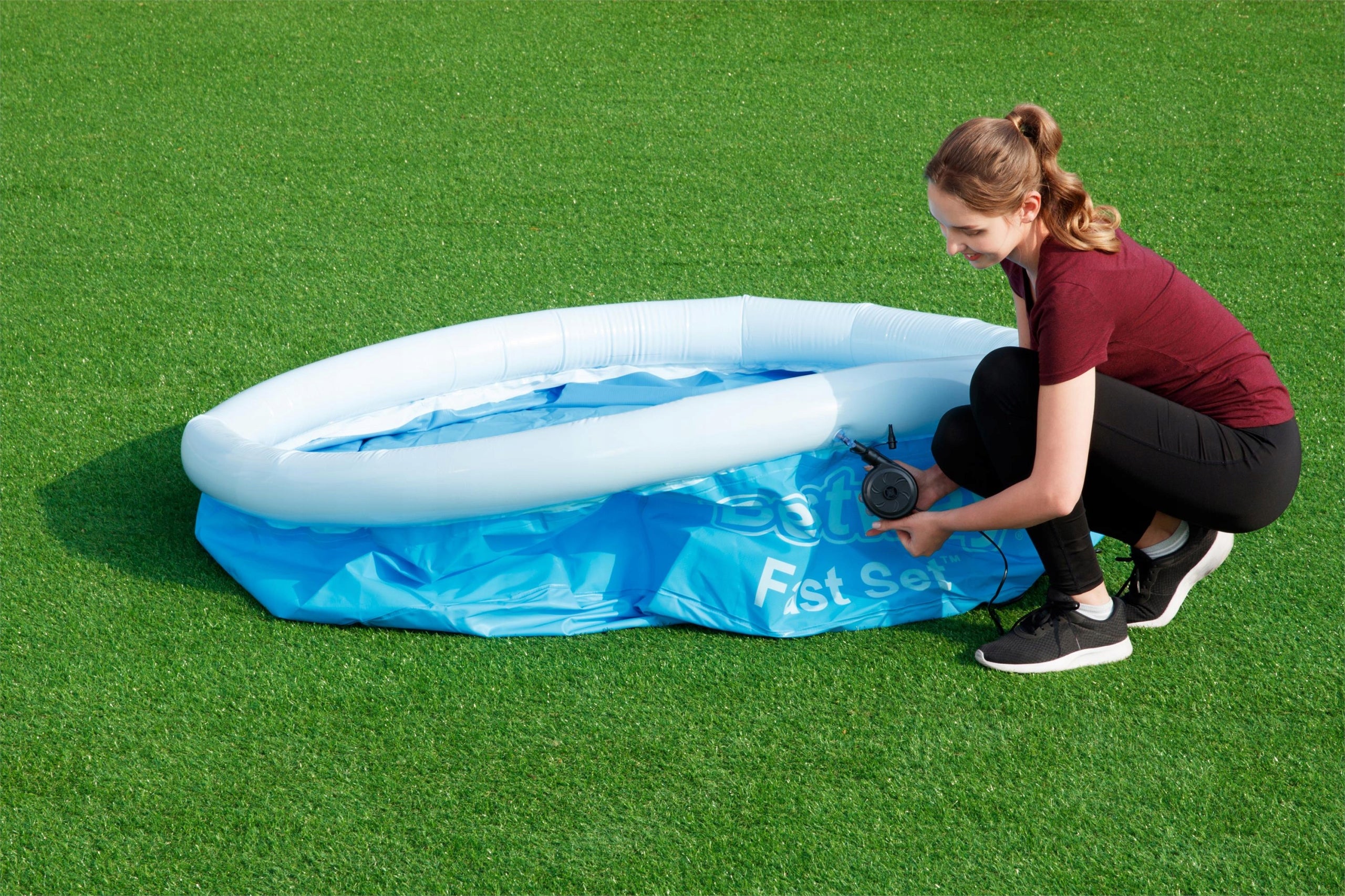 GARDEN POOL INFLATABLE EXPANSION FOR CHILDREN ROUND BESTWAY 183x51CM STRONG Height 51 cm