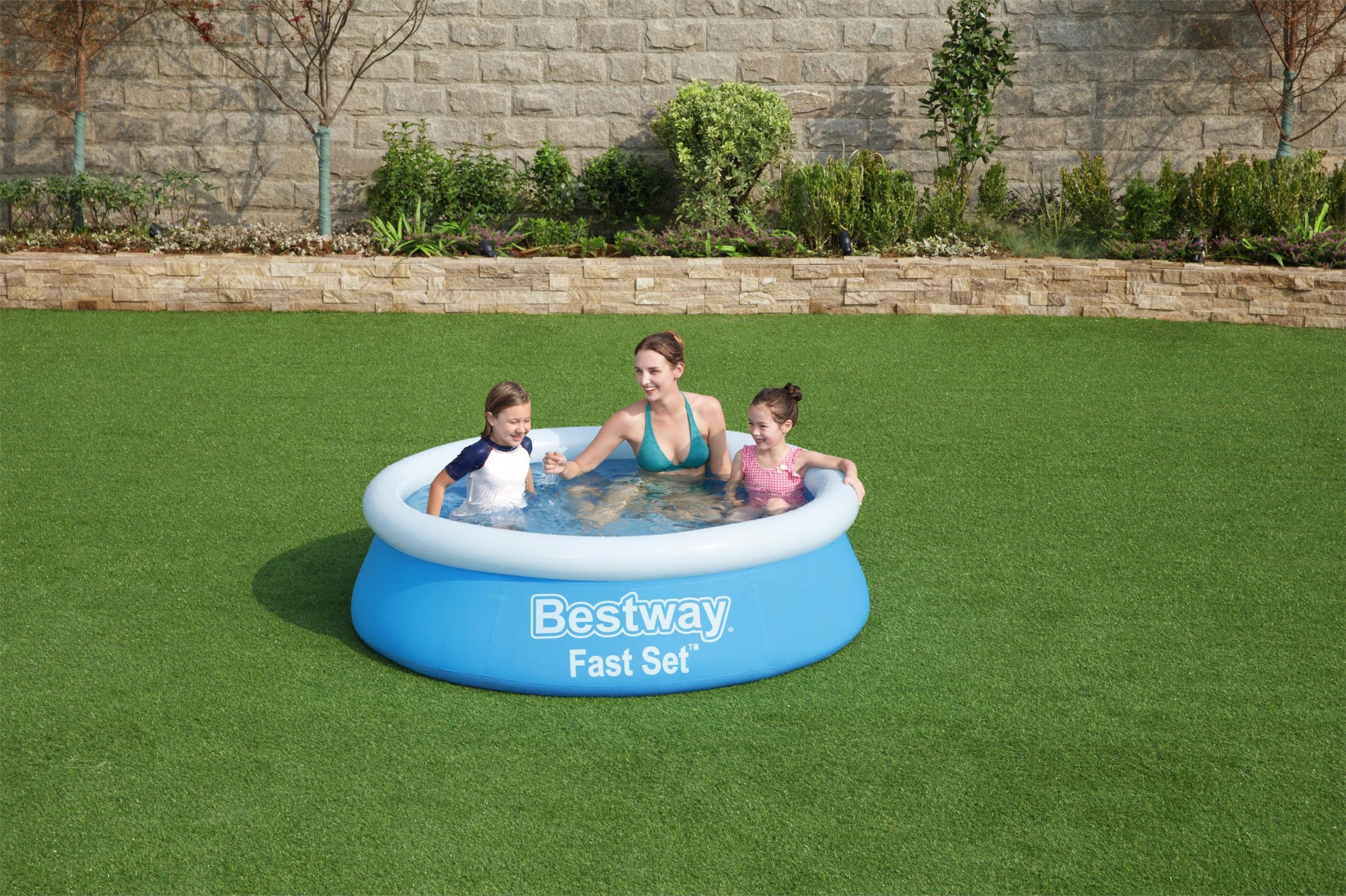GARDEN POOL INFLATABLE EXPANSION FOR CHILDREN ROUND BESTWAY 183x51CM STRONG Length 183 cm