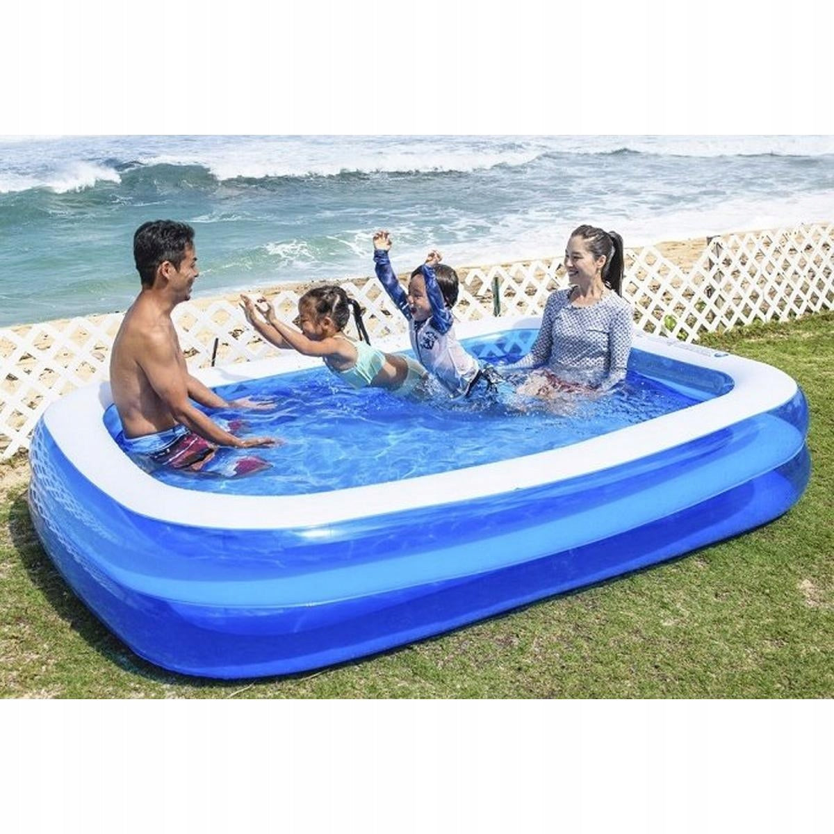 GARDEN POOL INFLATABLE LARGE FAMILY FOR CHILDREN FOR GARDEN 262 X 175CM XXL Series Basen dmuchany