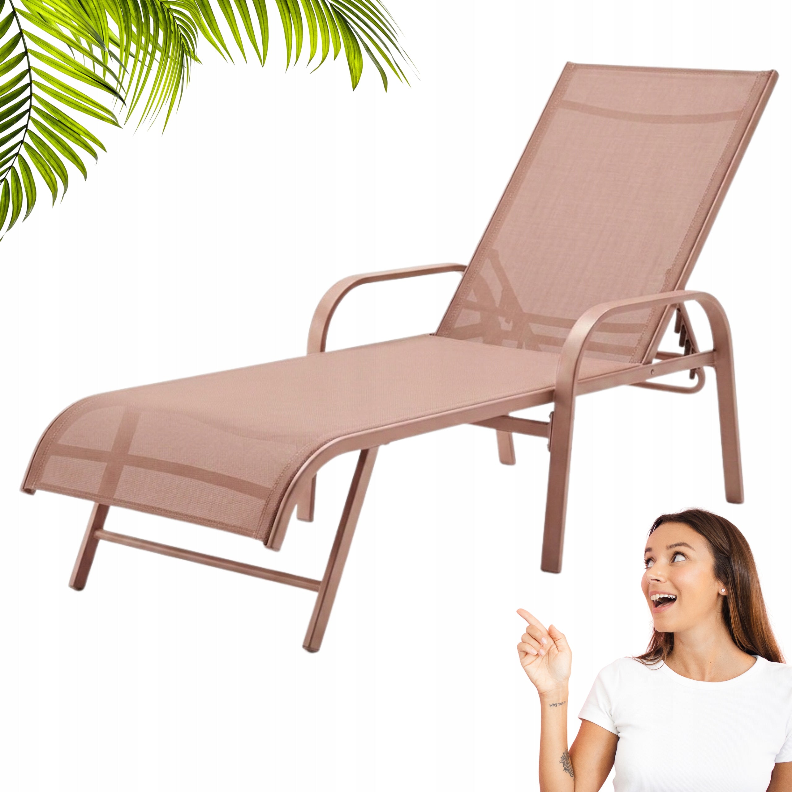 GARDEN POOL LOUNGER FLAT FOLDING STRONG PINK YS-33