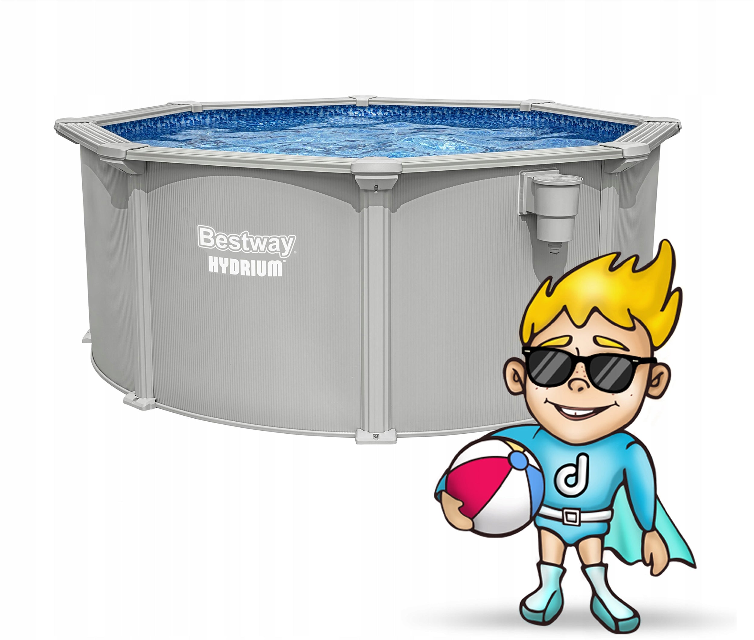 GARDEN POOL PANEL YEAR-ROUND HYDRAUM 305x122 cm BESTWAY SET 13in1 Packaging status original