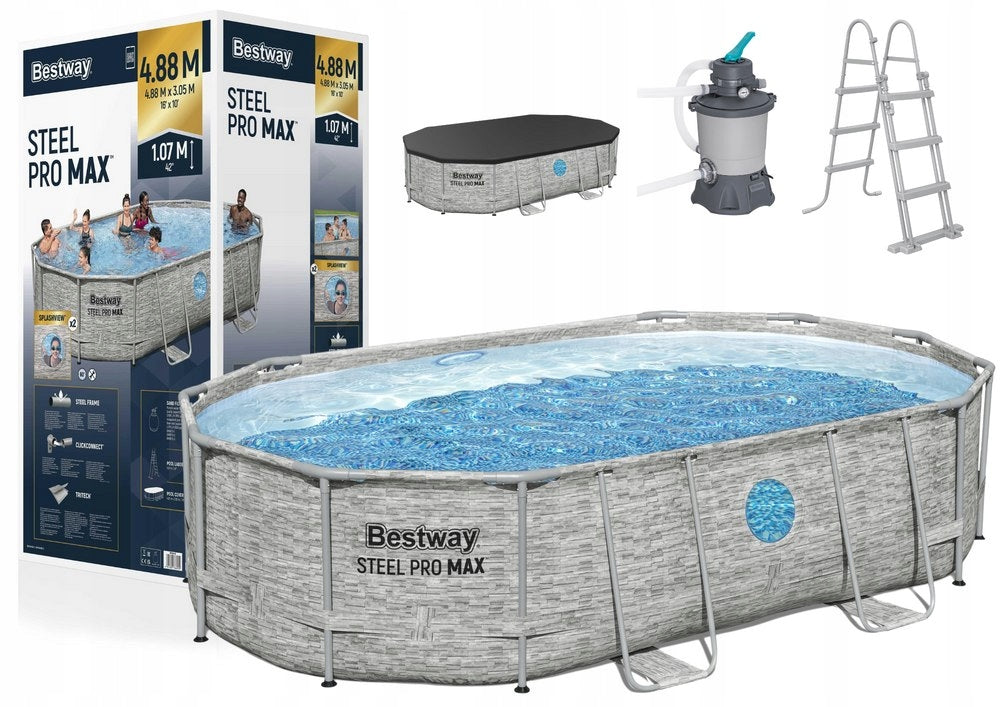 GARDEN POOL RACK 427x250 BESTWAY 56946 WINDOWS PUMP Packaging status original