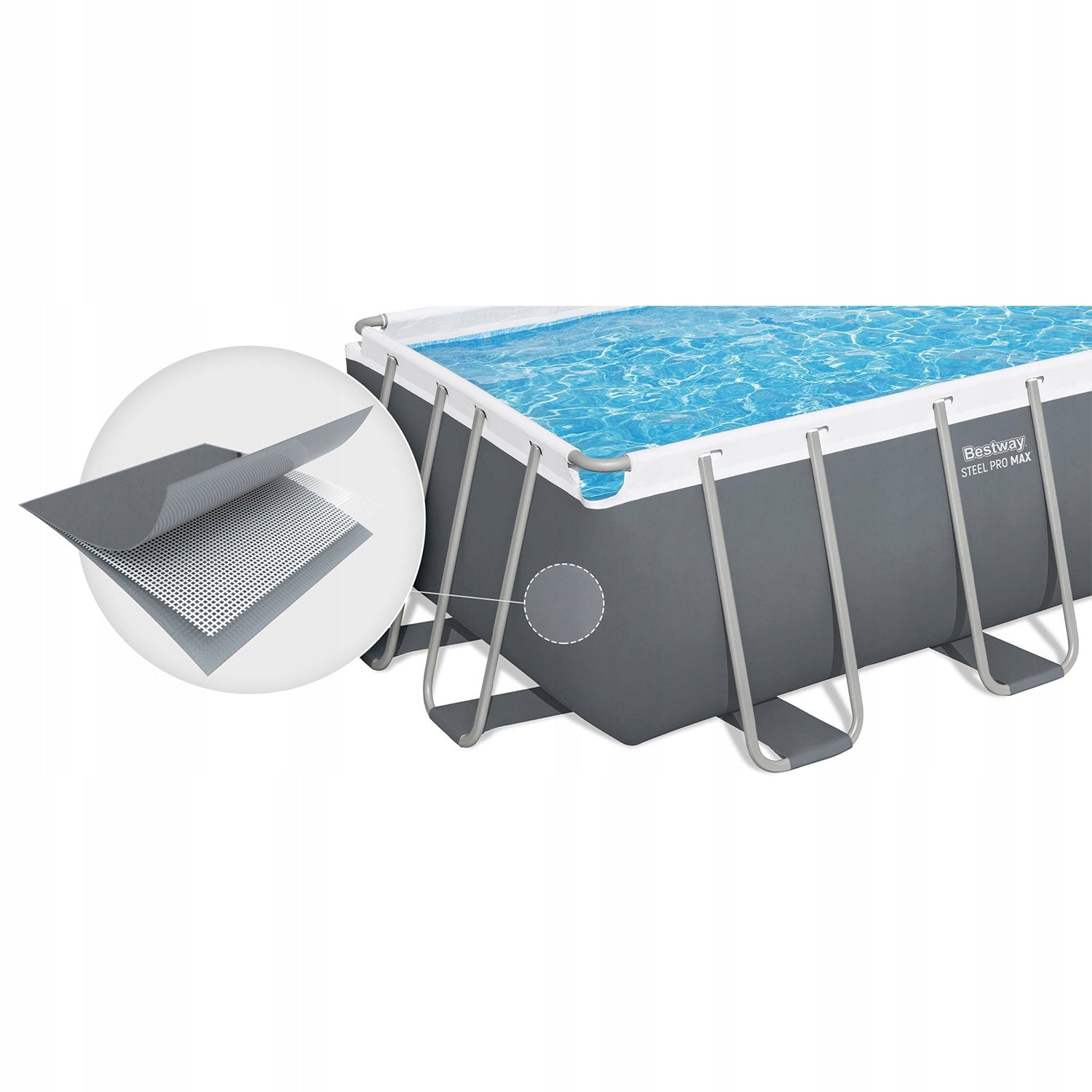 GARDEN POOL RACK LARGE FAMILY 488x244x122cm SET 11in1 RECTANGLE Kid's age 6＋ years