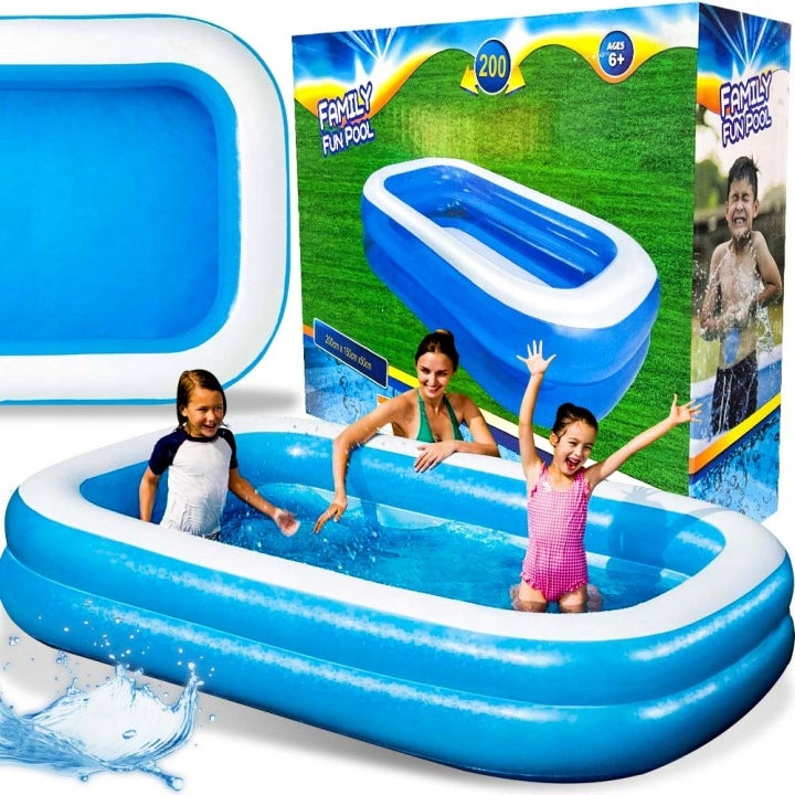 GARDEN POOL RECTANGULAR INFLATABLE FAMILY FOR KIDS FOR GARDEN 200X150CM Manufacturer code SDH572