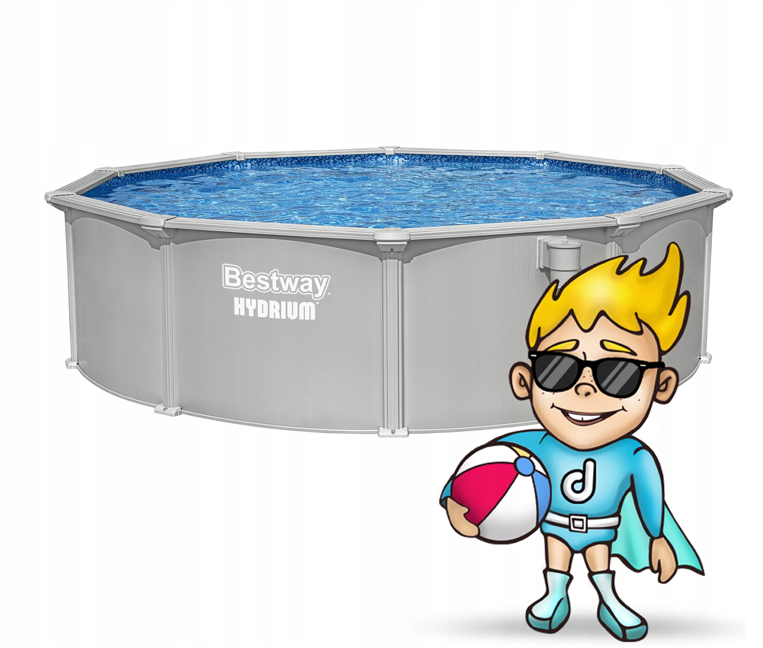 GARDEN POOL YEAR-ROUND PANEL HYDRAUM 457x122 cm BESTWAY SET 13in1 Packaging status original