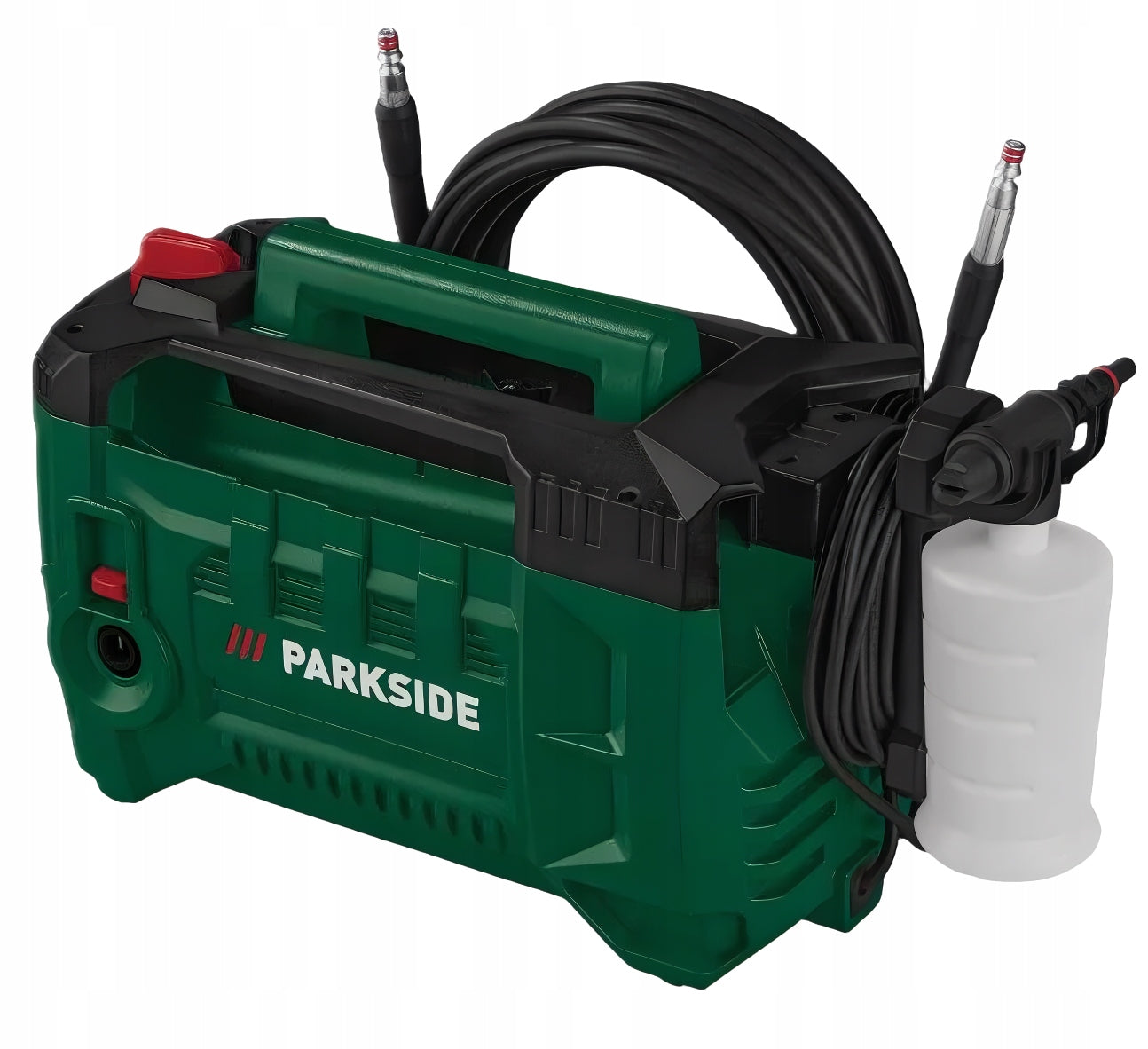 GARDEN PRESSURE WASHER PARKSIDE PHDS B2 110 BAR HOSE 8M 3x NOZZLE SET Packaging status original