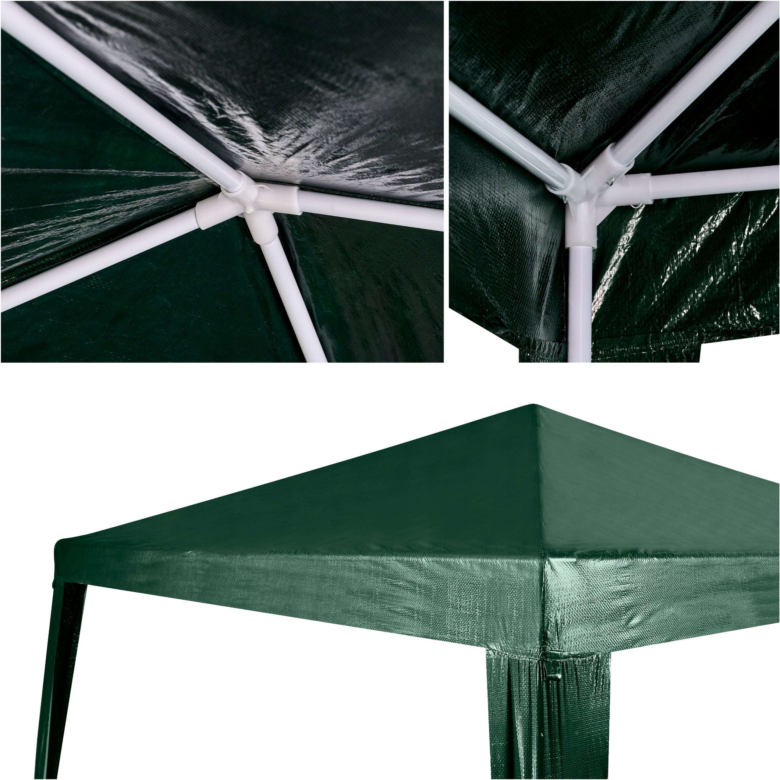 GARDEN Pavilion 2,5x2,5m TENT Commercial Stable Frame Gazebo Green Width 2.5 m