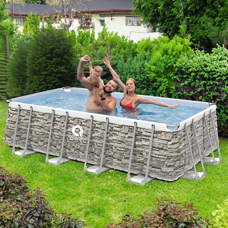 GARDEN RACK POOL RECTANGULAR AVENLI ROCKY PUMP 400x200 SET 10in1 Manufacturer code ROCKY