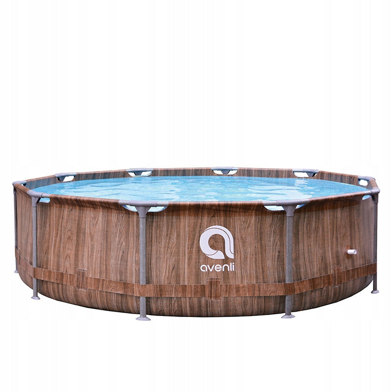GARDEN RACK POOL ROUND AVENLI PICO WITH PUMP 305x76 SET 9in1 Kind frame