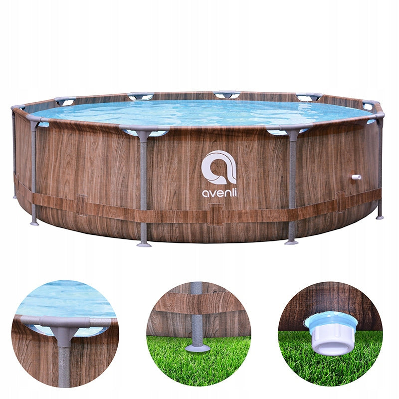 GARDEN RACK POOL ROUND AVENLI PICO WITH PUMP 305x76 SET 9in1 Volume 4675 l