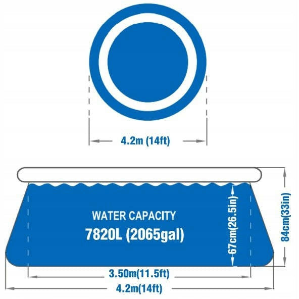 GARDEN ROUND EXPANSION POOL AVENLI 420 X 84 cm + FILTER PUMP Series Avenli