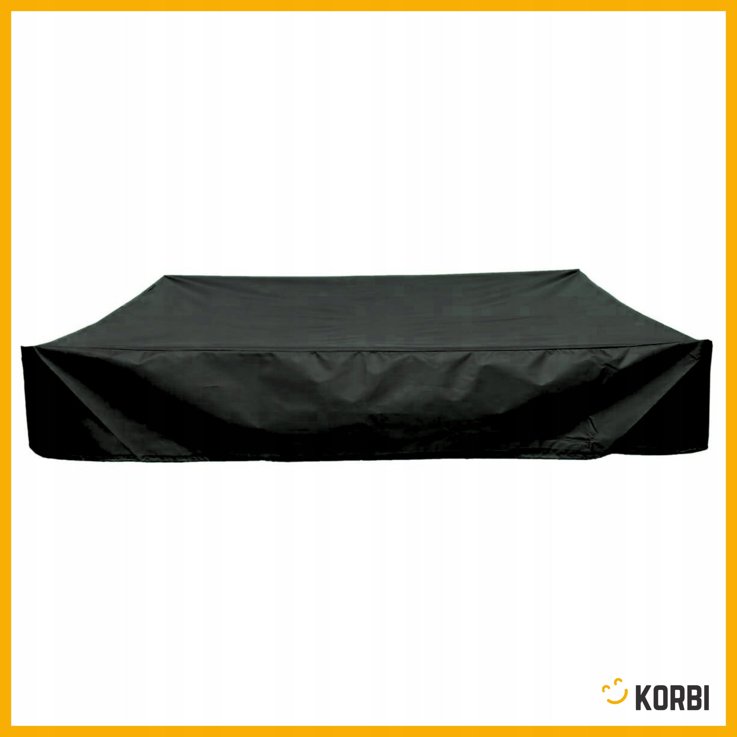 GARDEN SANDBOX COVER TARPAULIN WATERPROOF BLACK 120x120x20 Manufacturer code Korbi POKROWIEC NA PIASKOWNICĘ CZARNY