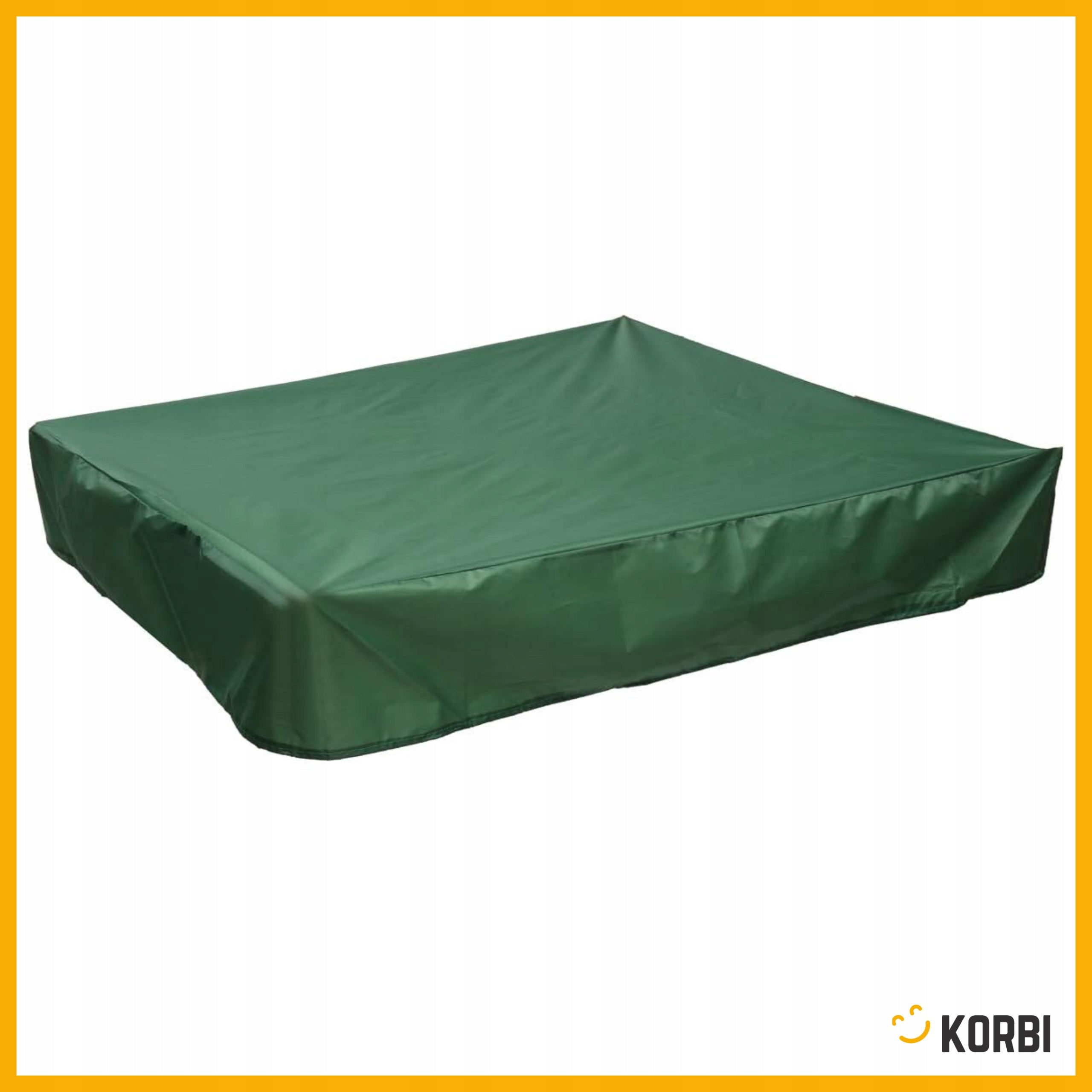 GARDEN SANDBOX COVER TARPAULIN WATERPROOF GREEN 120x120x20 Packaging status original