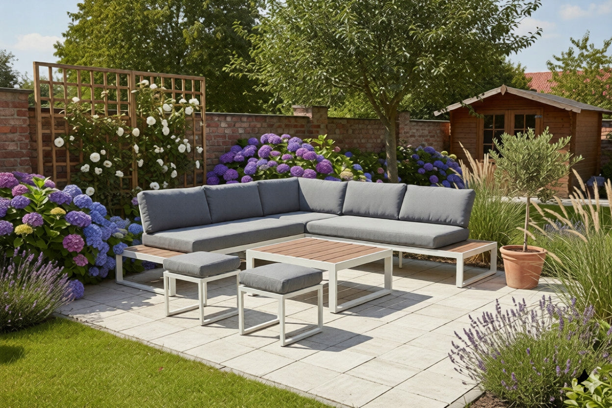 GARDEN SET ALUMINUM CORCIANO CORNER SOFA TABLE GARDEN FURNITURE Manufacturer Corciano