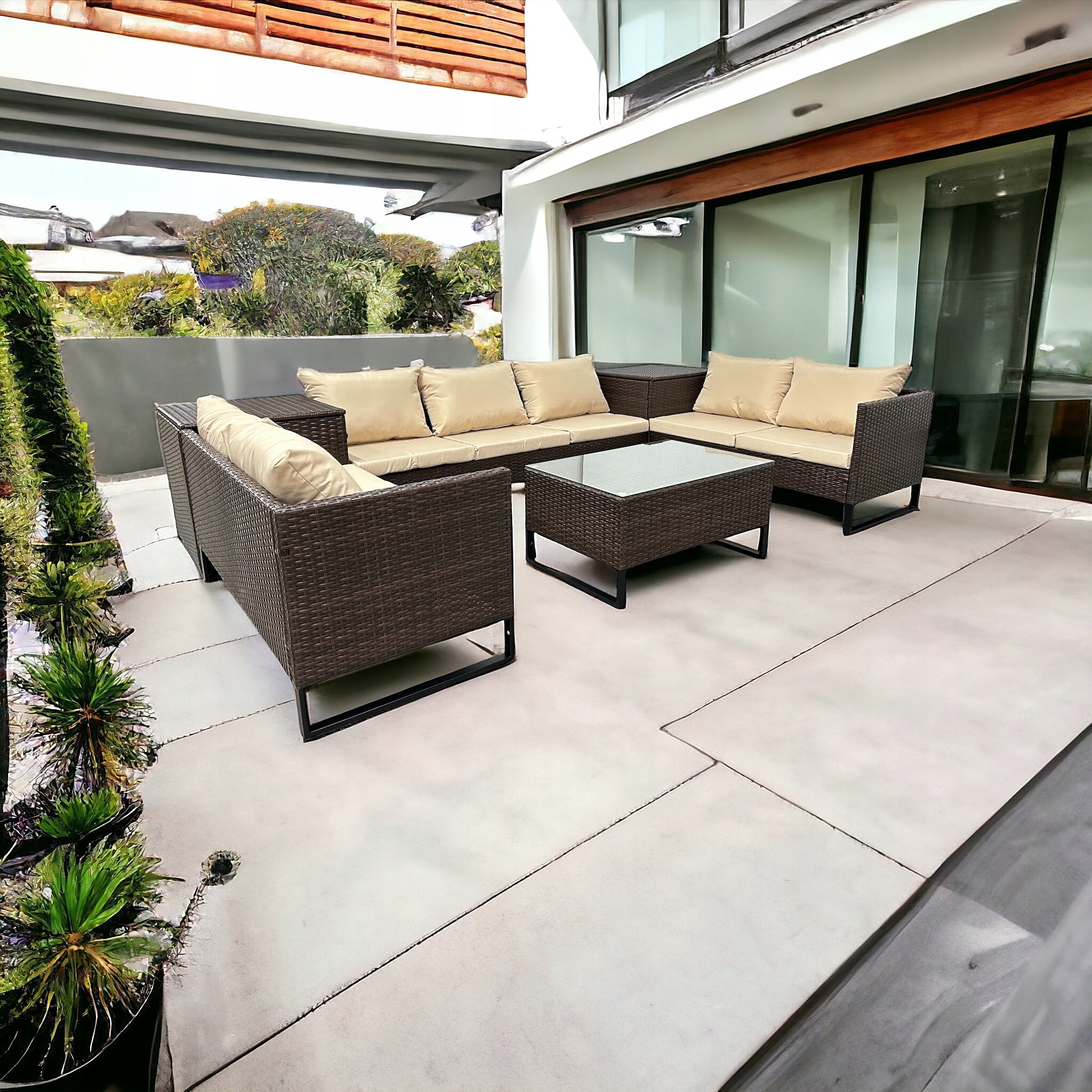 GARDEN SET SFS063 GARDEN FURNITURE SET GARDEN FURNITURE BRONZE Manufacturer code SFS063-2-Jasnobrązowy