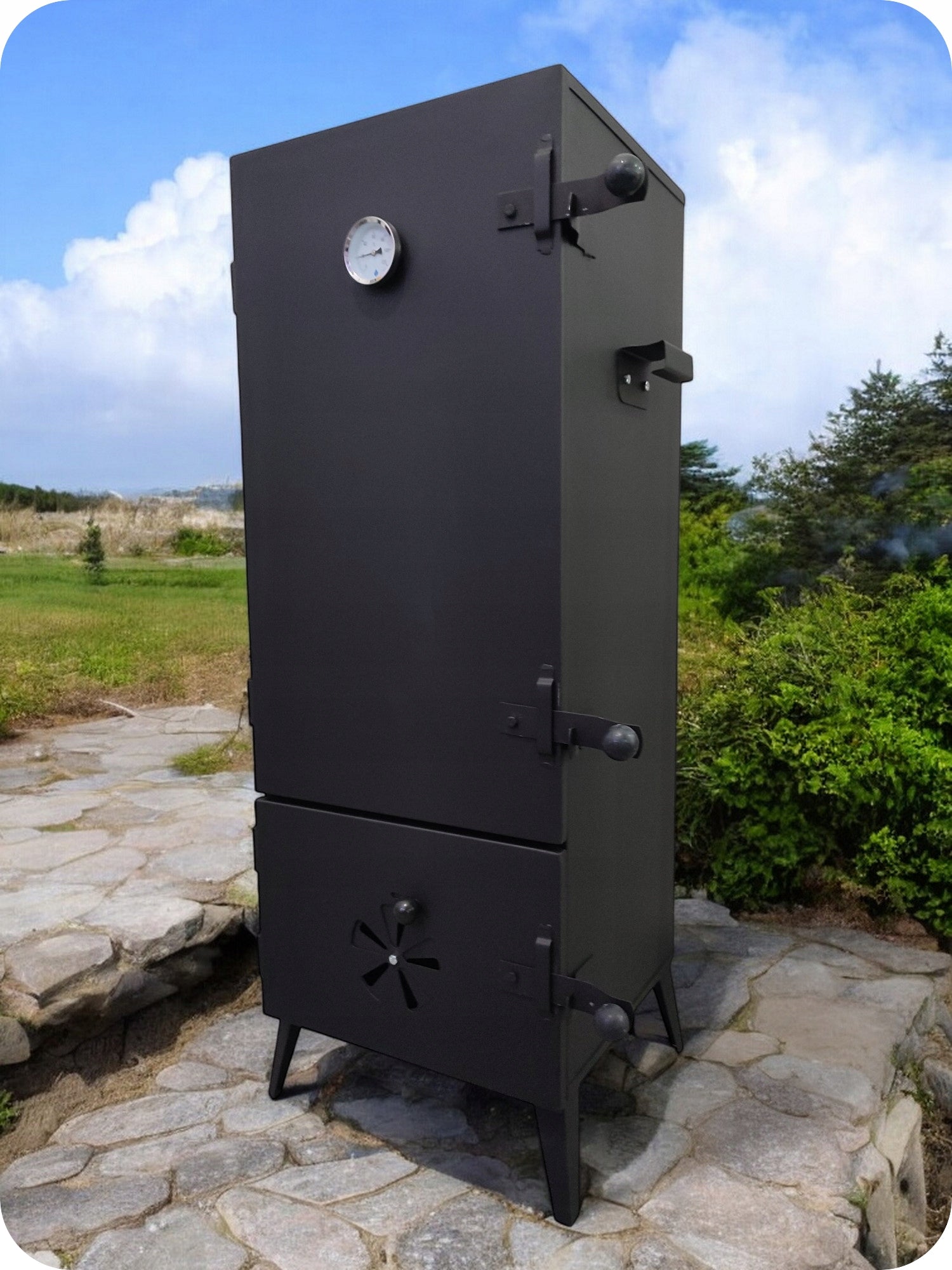 GARDEN SMOKEHOUSE METAL STEEL SMOKER Packaging status original