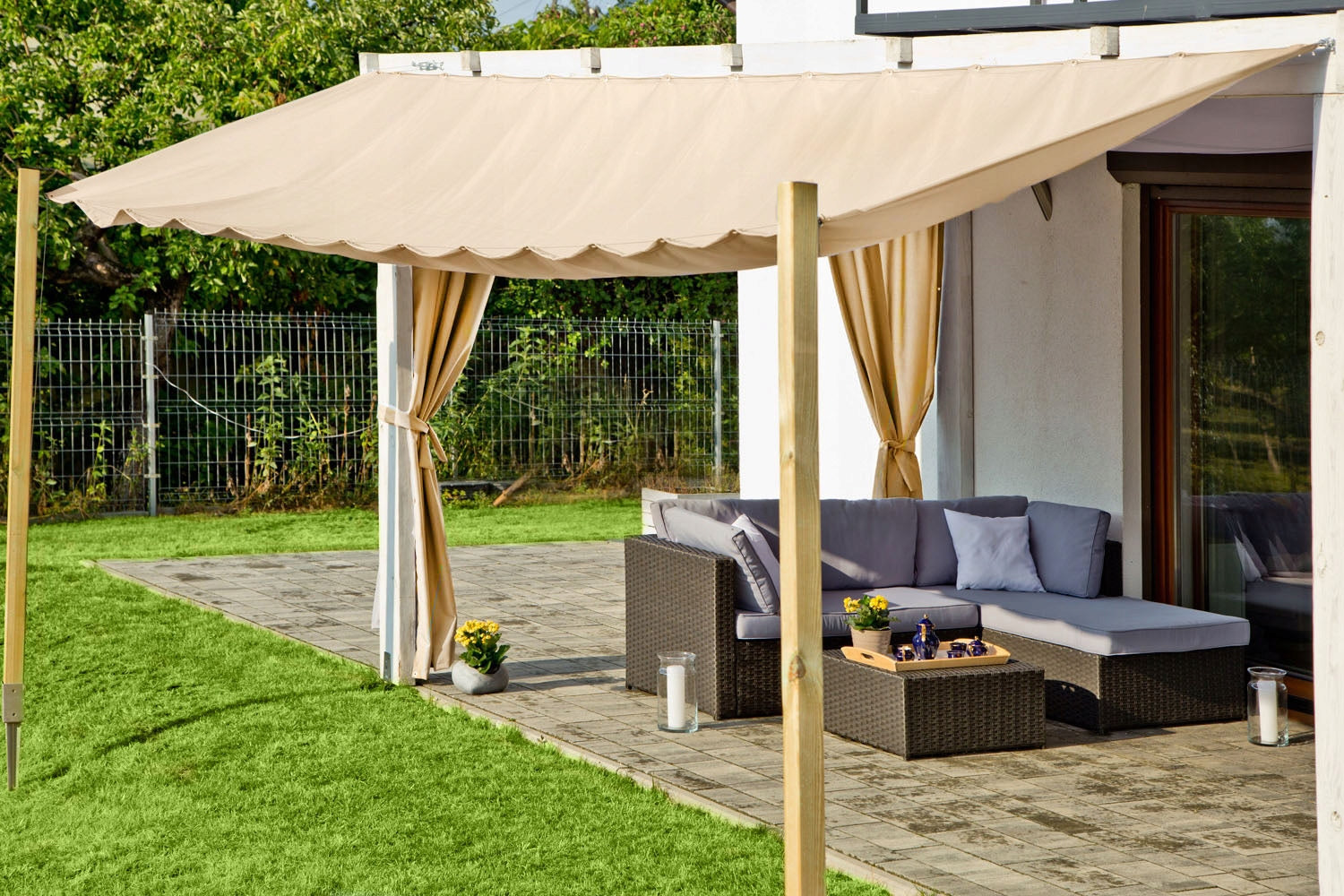GARDEN SUN SAIL EXPANDABLE 3x3m Diameter/width 300 cm