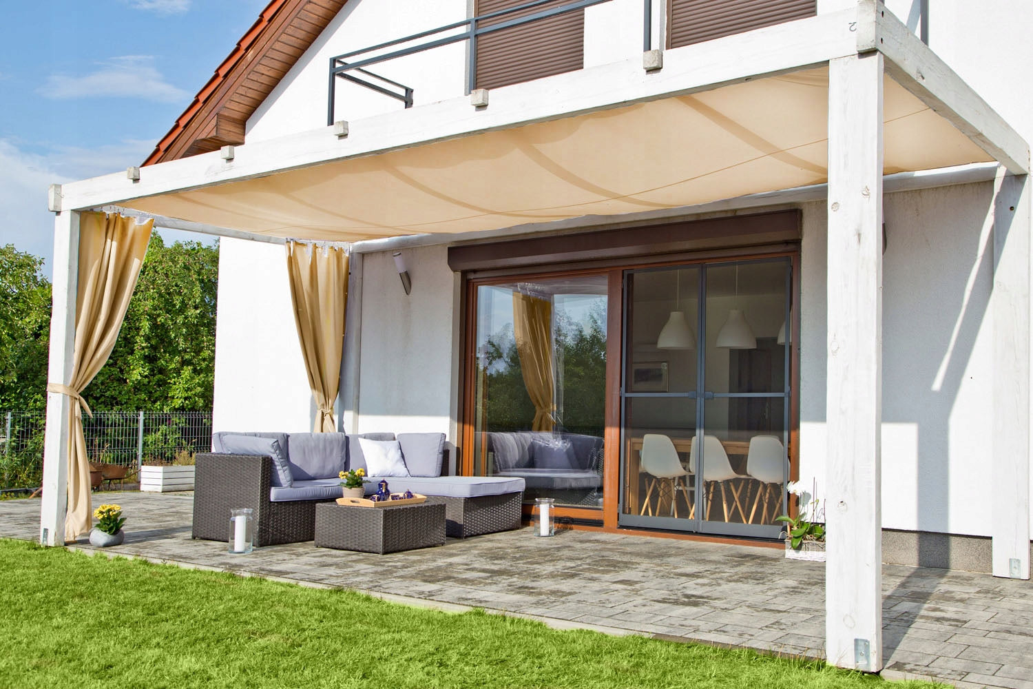 GARDEN SUN SAIL EXPANDABLE 3x3m