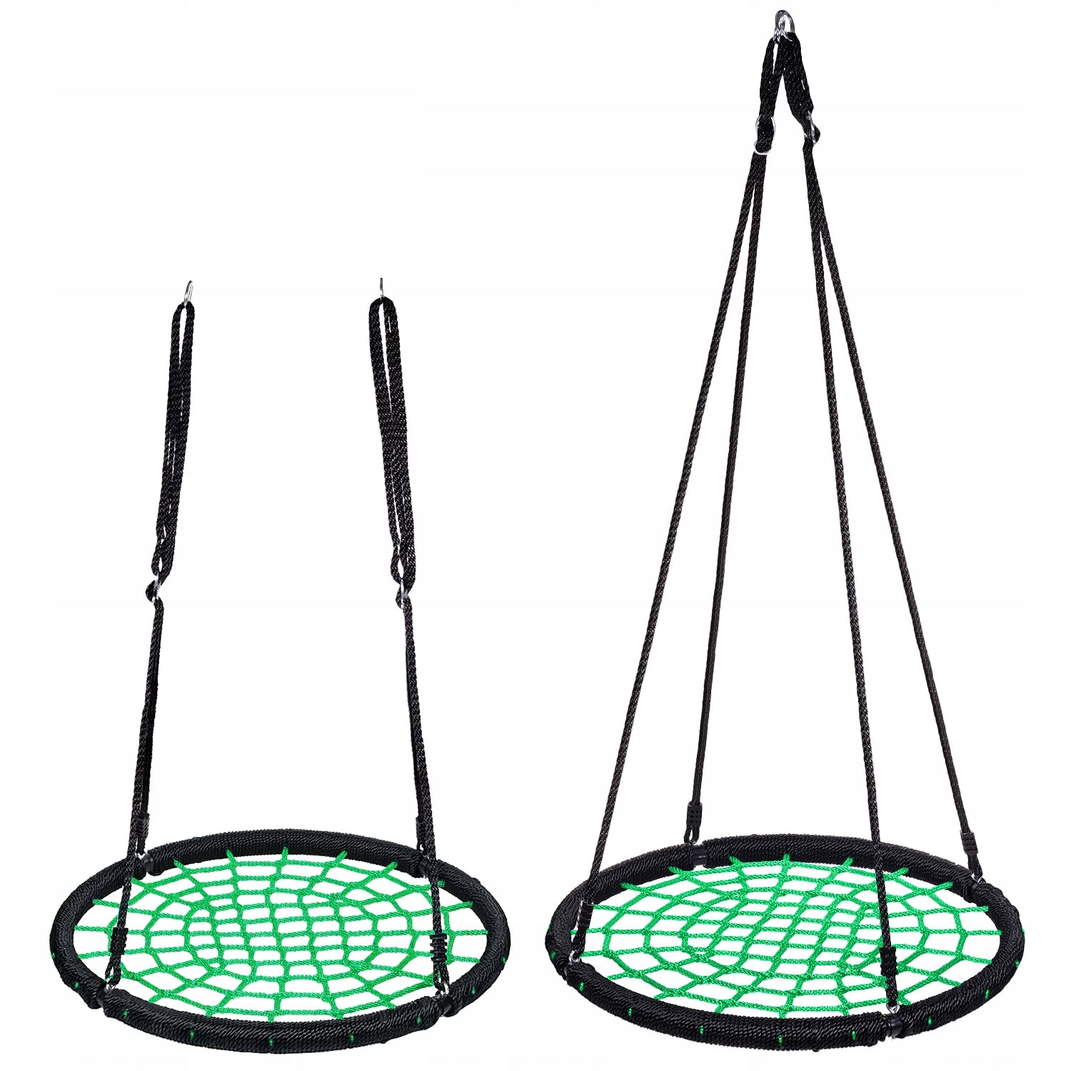 GARDEN SWING 120cm FOR CHILDREN STORK NEST HANGING CHAIR GREEN Seat width 120 cm