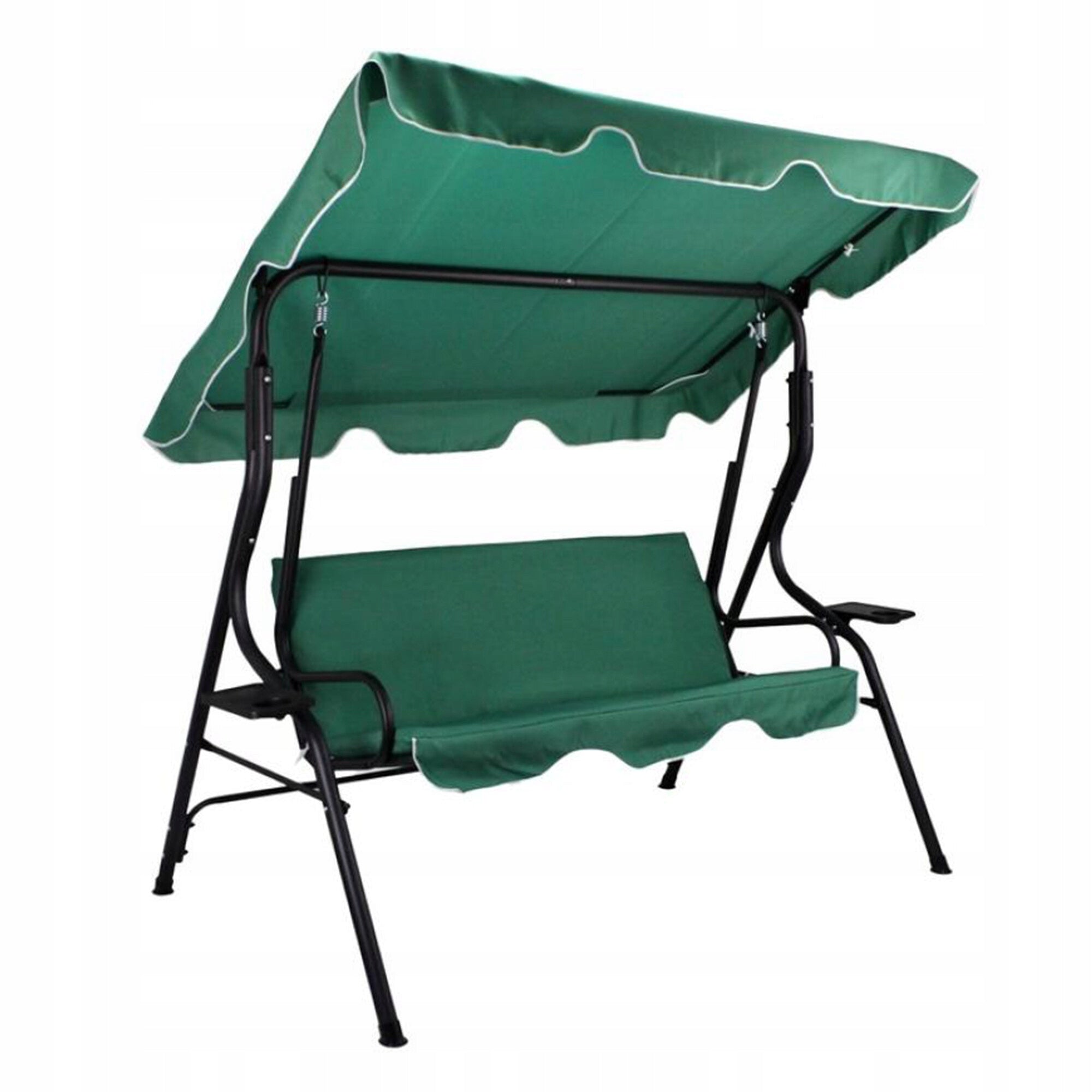 GARDEN SWING 170 x 110 x 153 CM DARK GREEN WITH CUP STANDS