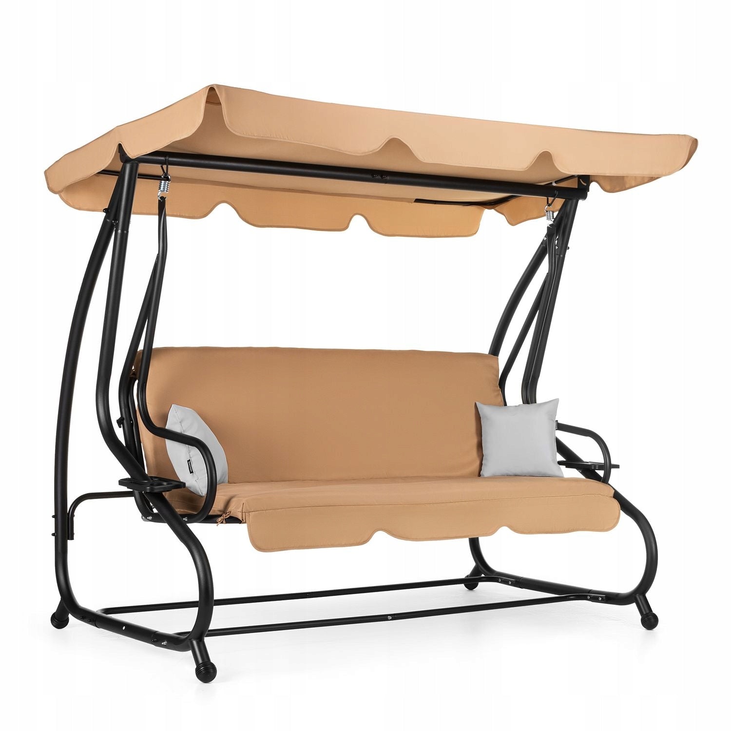 GARDEN SWING 3 PERSON FREESTANDING ROCKING FOLDING PILLOWS LUVERNO Kind freestanding