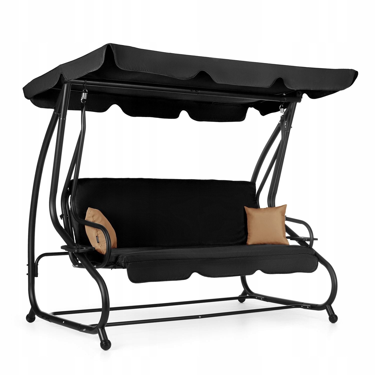 GARDEN SWING 3 PERSON FREESTANDING ROCKING FOLDING PILLOWS LUVERNO Kind freestanding