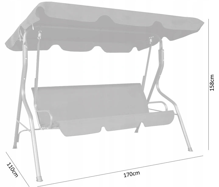 GARDEN SWING 3-SEAT ROCKING BENCH + LARGE MATTRESS Manufacturer code KRE5422