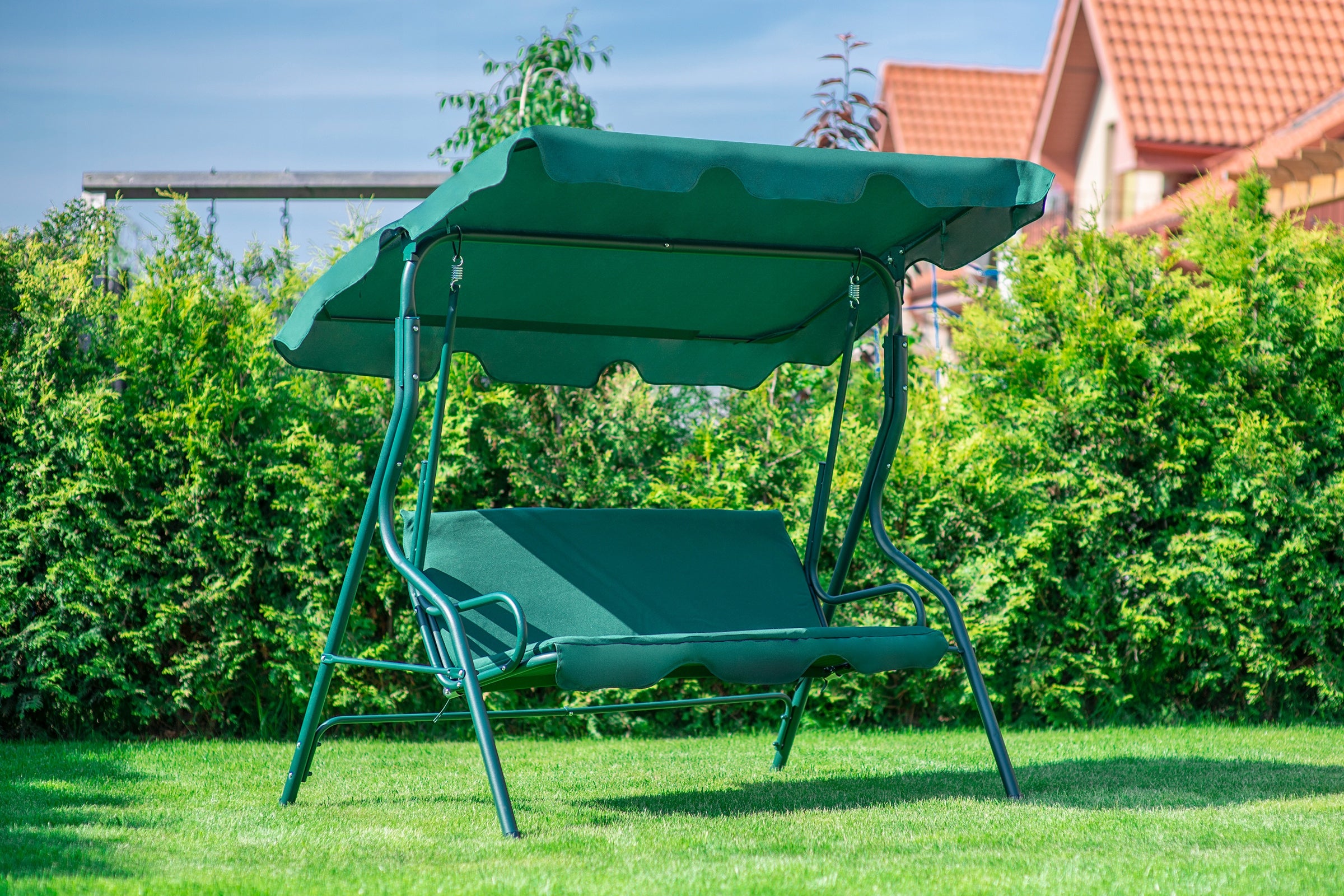 GARDEN SWING 3-SEAT ROCKING BENCH + MATTRESS Packaging status original