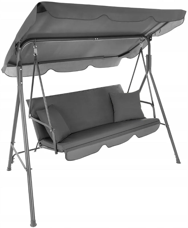 GARDEN SWING 3-SEAT ROCKING BENCH + MATTRESS