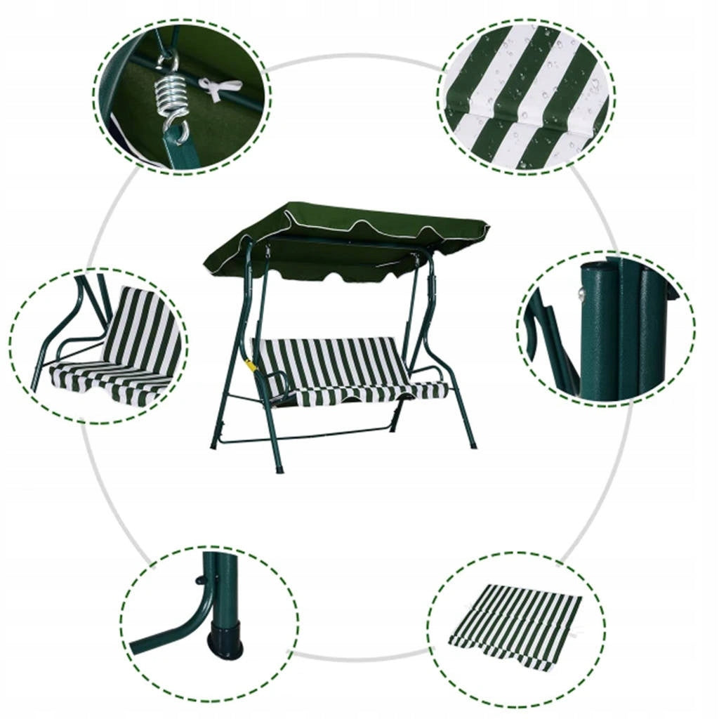 GARDEN SWING 3-SEATER FREESTANDING ROCKING BENCH + MATTRESS Kind freestanding