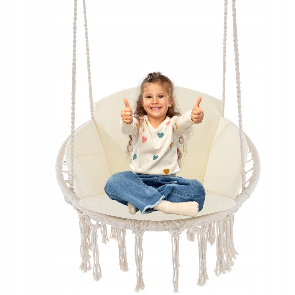 GARDEN SWING BEIGE ROCKER CHAIR GARDEN HAMMOCK MODERN+CUSHION FREEBIE Manufacturer no brand