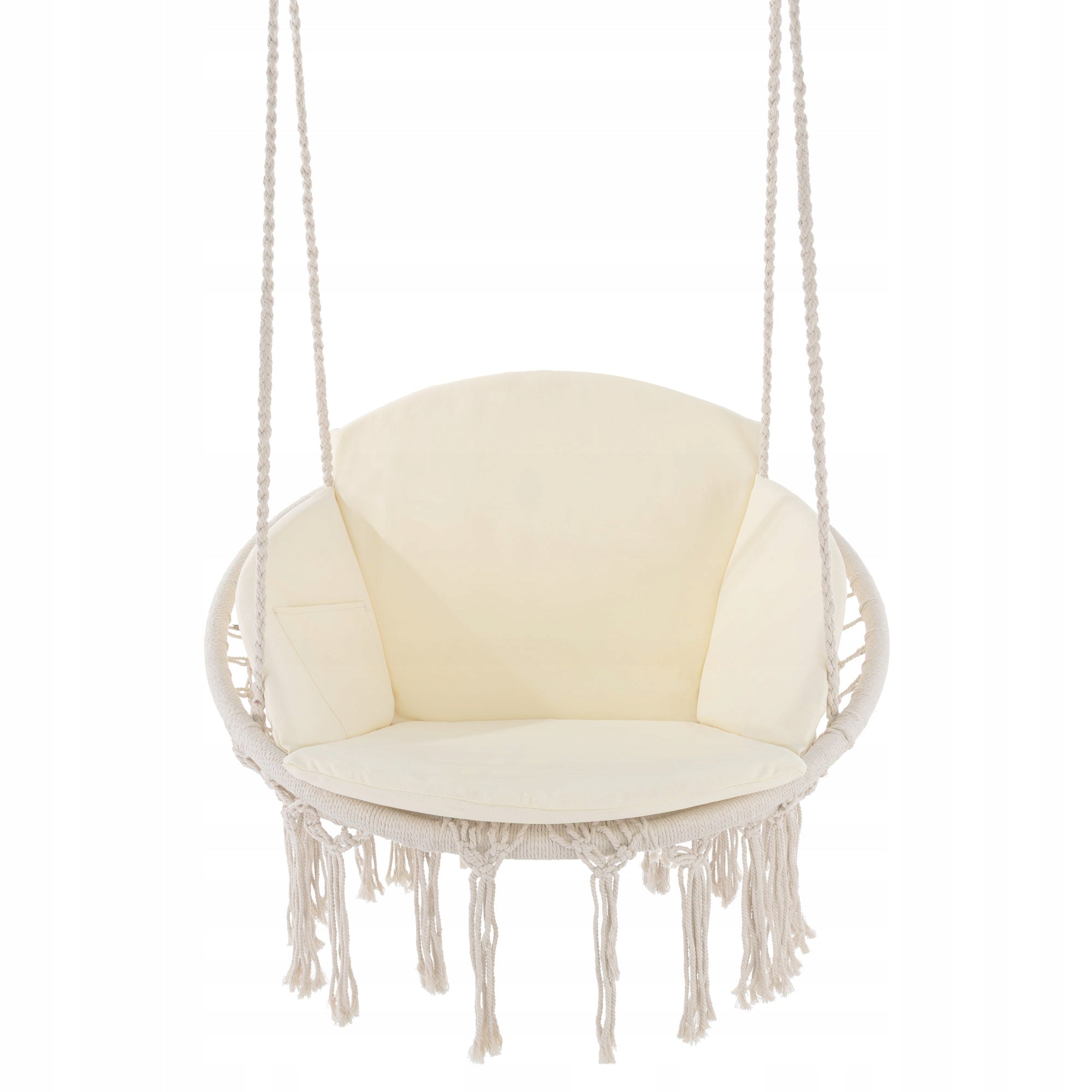 GARDEN SWING BEIGE ROCKER CHAIR GARDEN HAMMOCK MODERN+CUSHION FREEBIE Model Boho/Modern