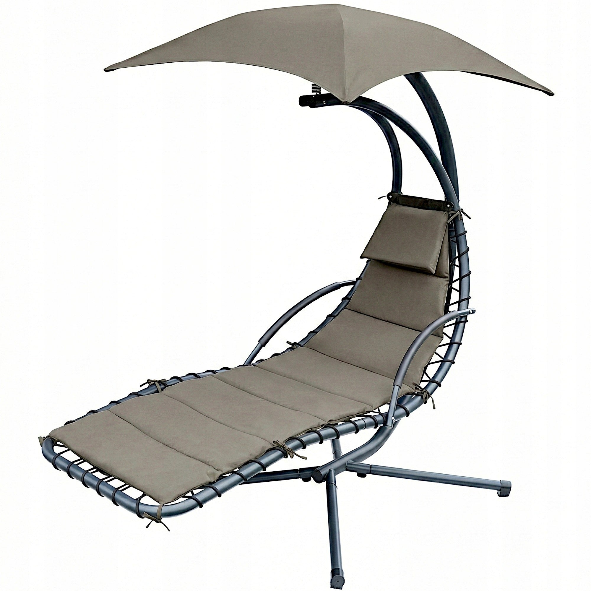 GARDEN SWING COUCH LOUNGER HANGING ROCKING CHAIR WITH UMBRELLA LISBON Kind freestanding