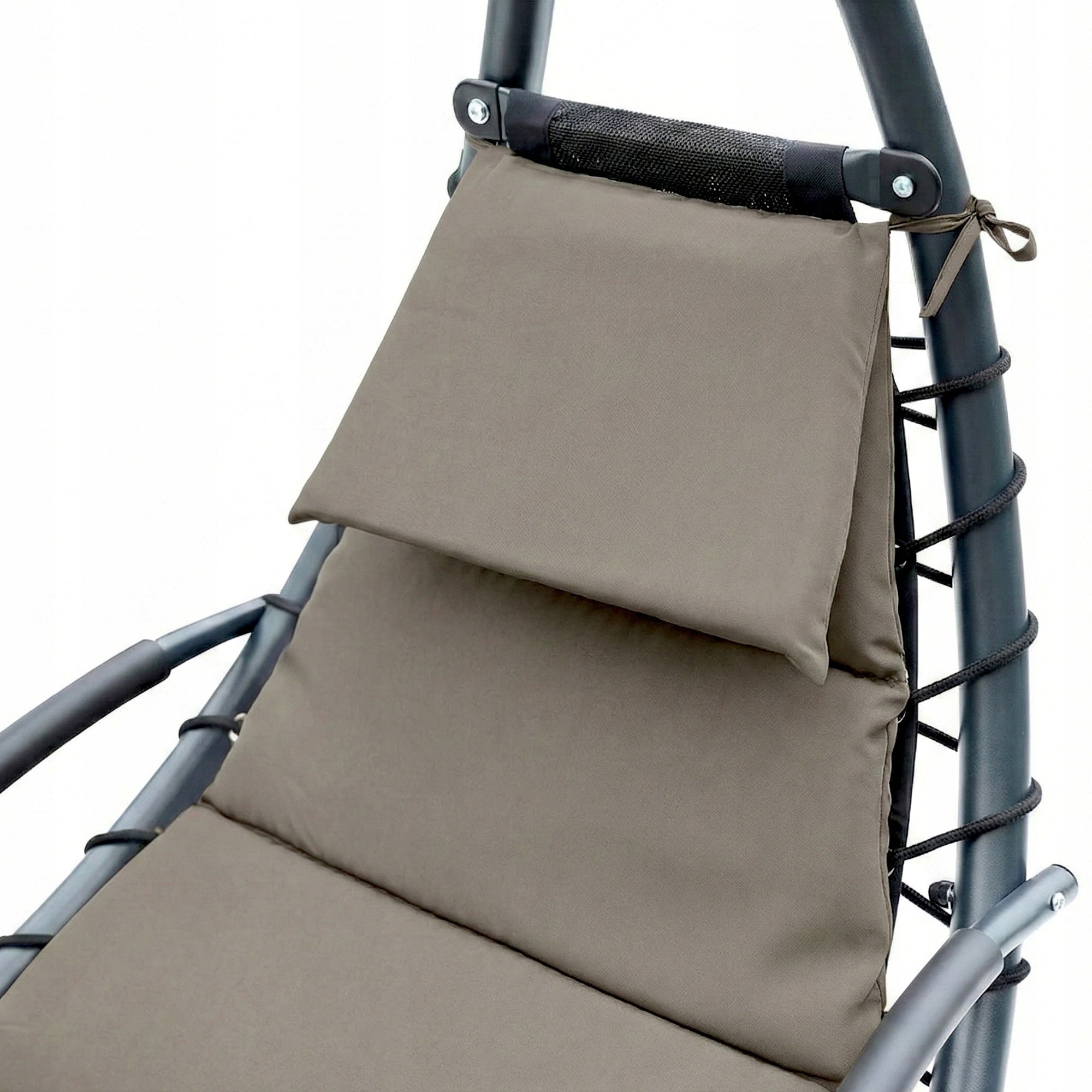 GARDEN SWING COUCH LOUNGER HANGING ROCKING CHAIR WITH UMBRELLA LISBON Seat width 65 cm