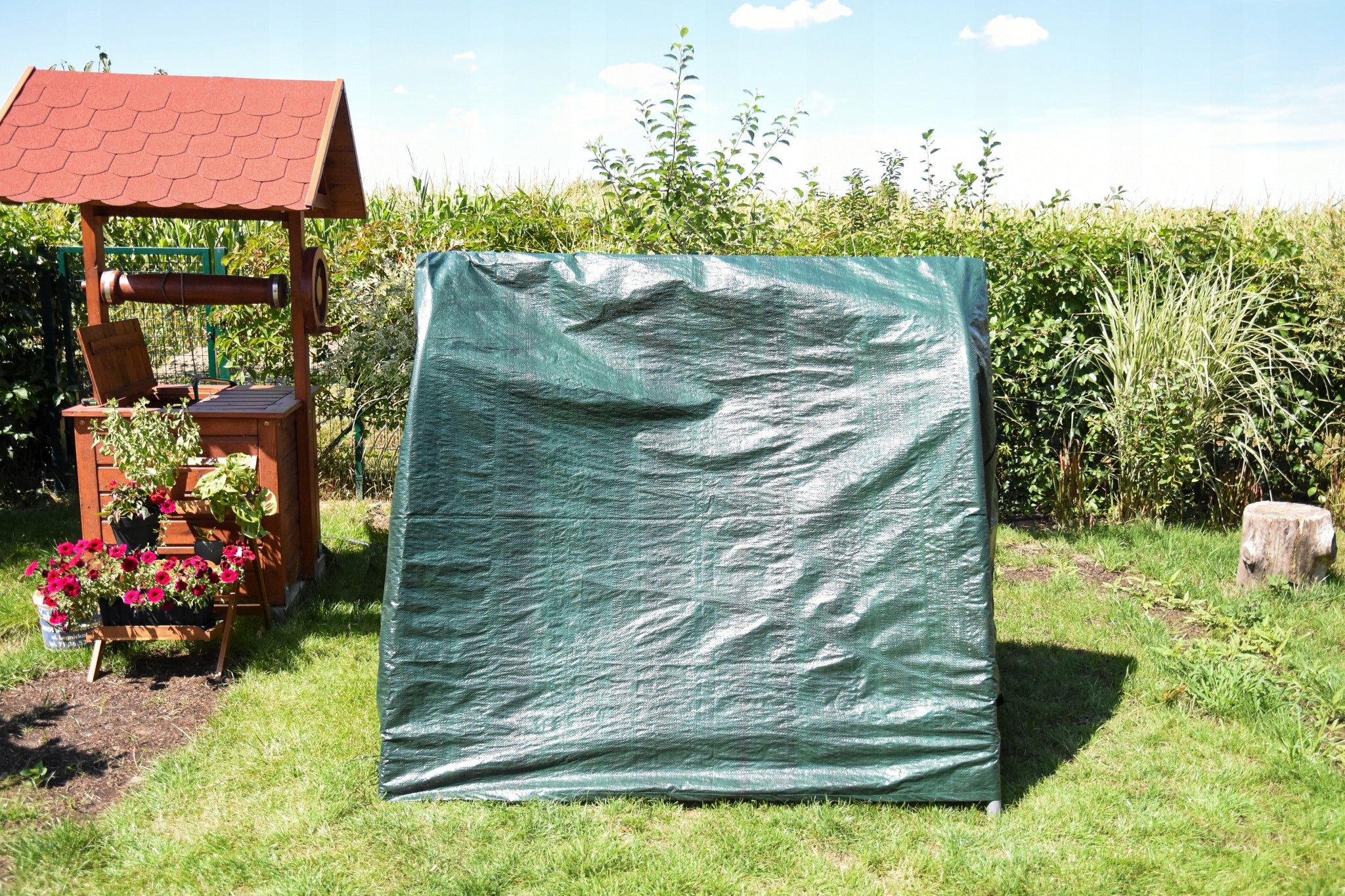 GARDEN SWING COVER 220 x 150 x 170 cm GREEN TWO LOCKS 92105 Manufacturer code Pokrowiec ogrodowy na huśtawkę Mocny Duży Z